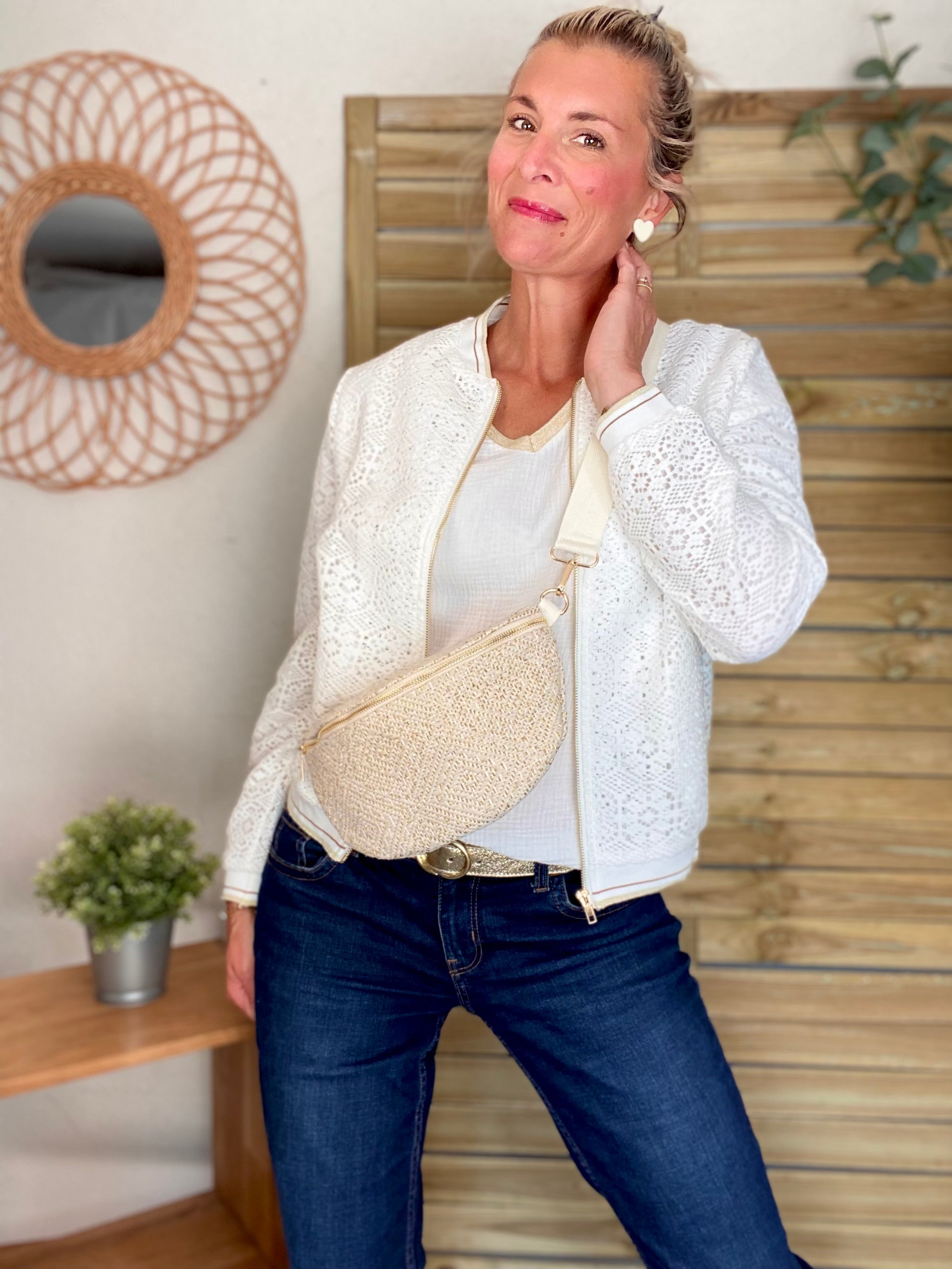 Veste bombers en crochet CLARANCE