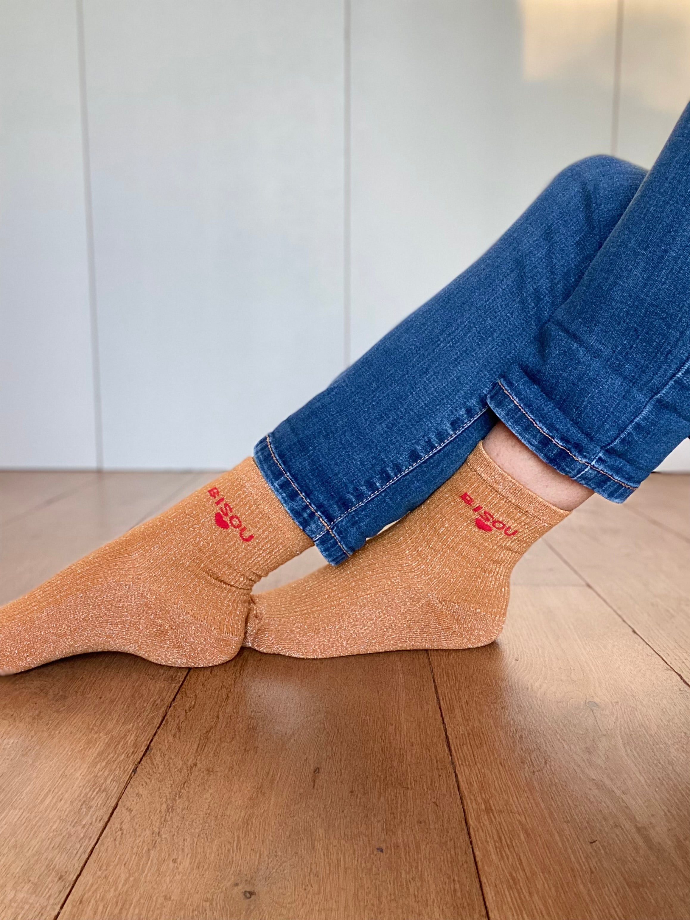 Chaussettes scintillantes glitter ZORA - Bisou