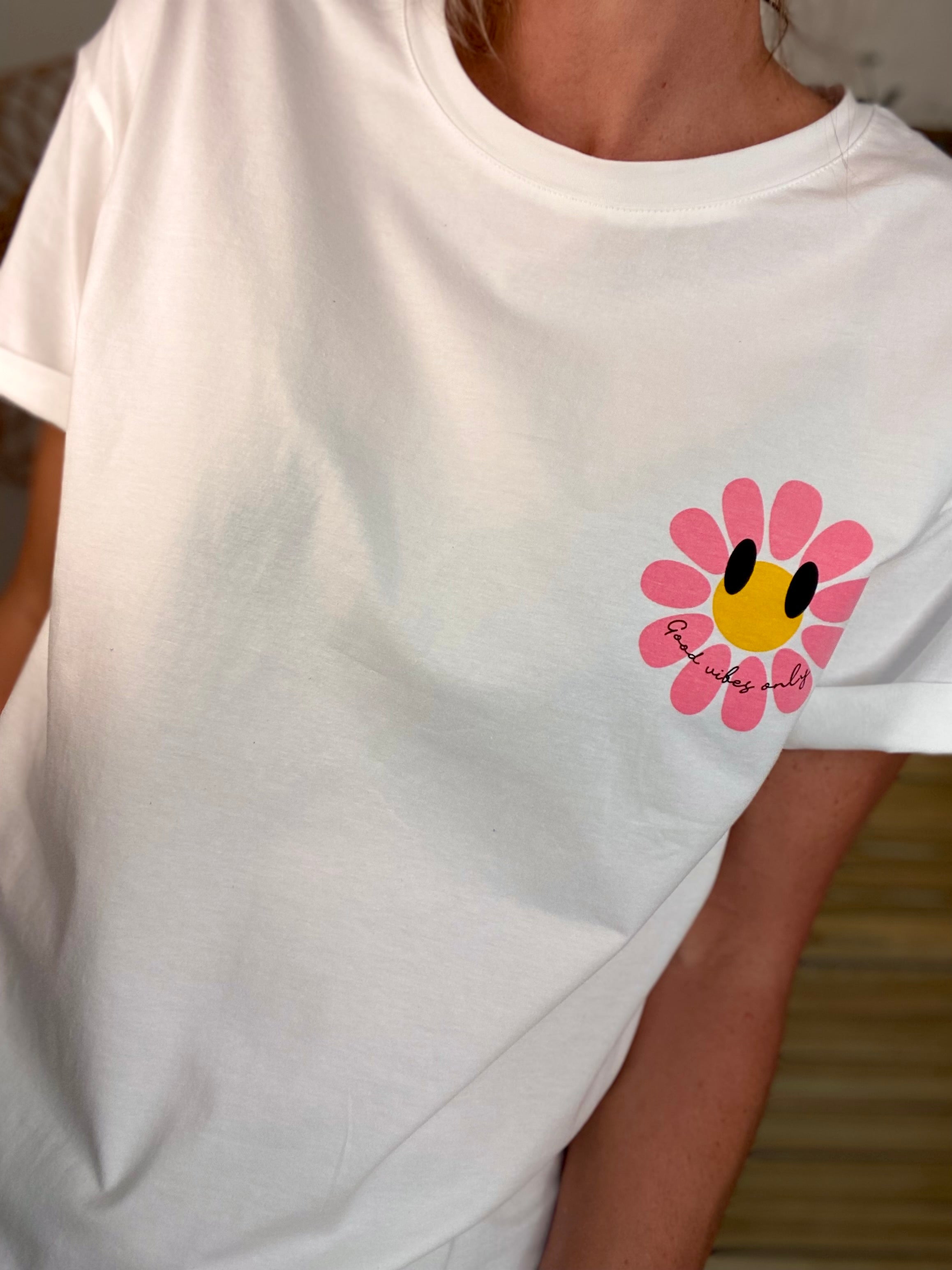 Tee shirt Good Vibes MARGUERITE 🌼 Blanc