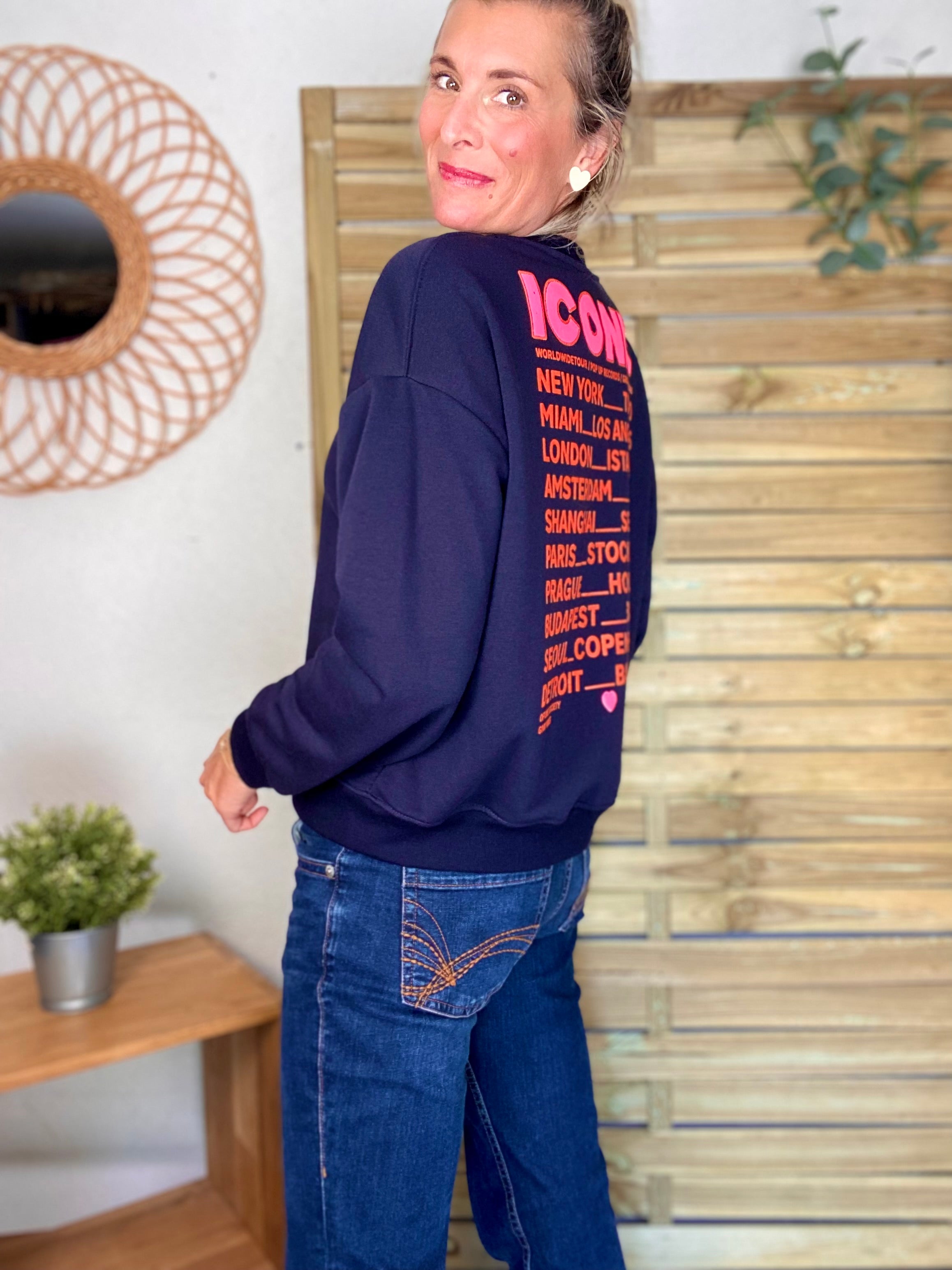 Sweat ICONIC COLINE - Bleu marine