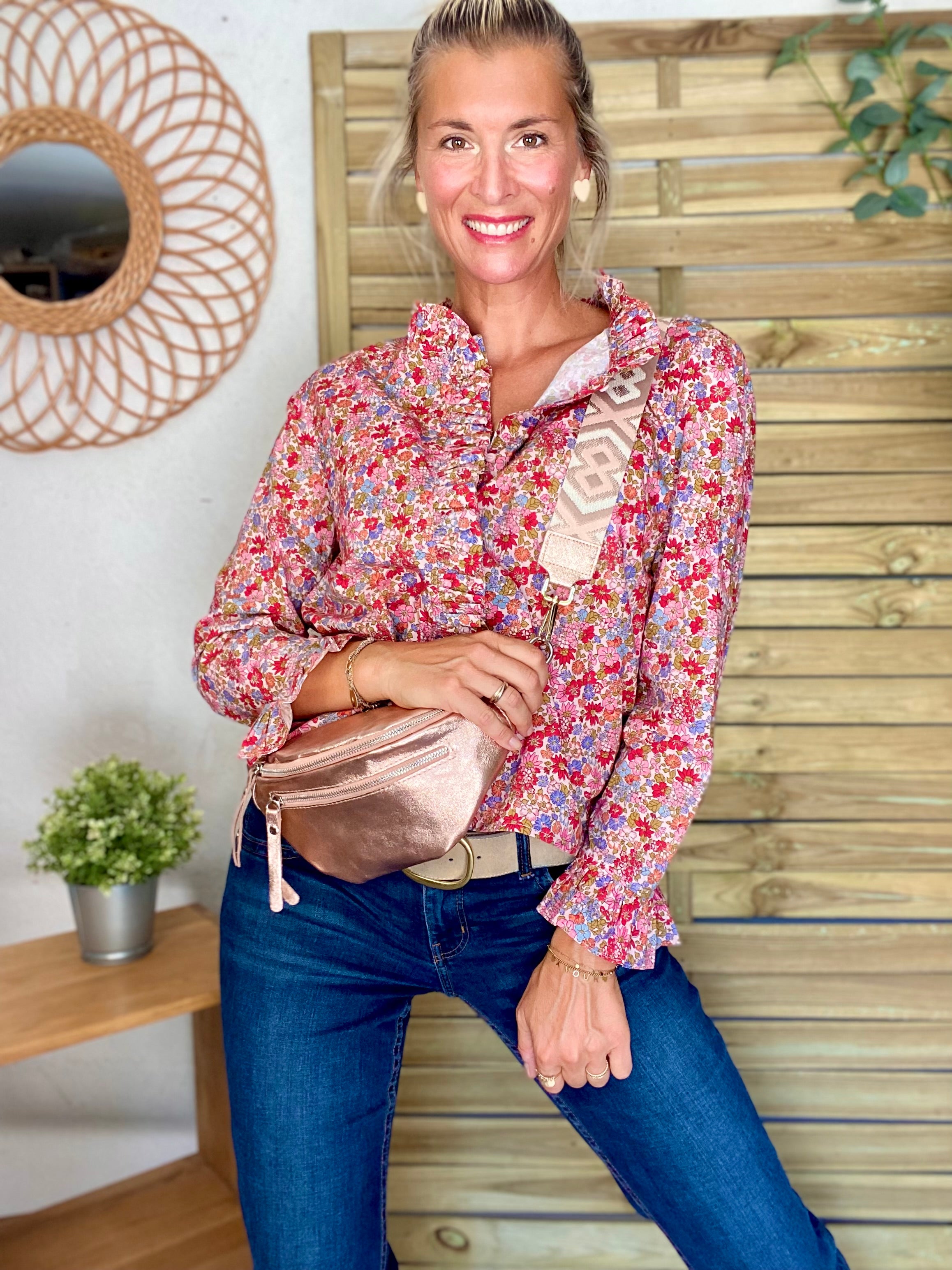 Chemise imprimé Liberty, col volanté YSÉE
