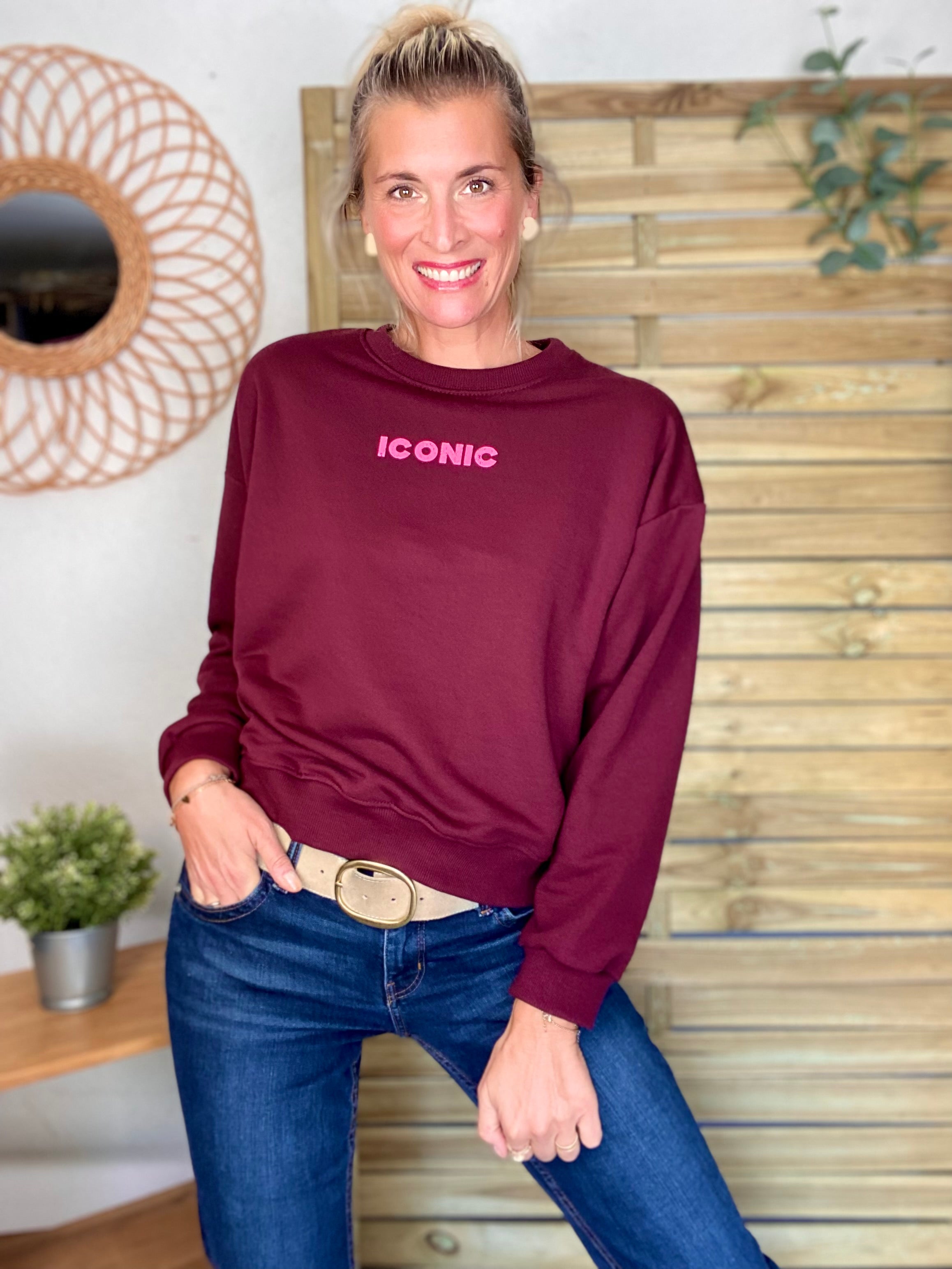 Sweat ICONIC COLINE - Bordeaux