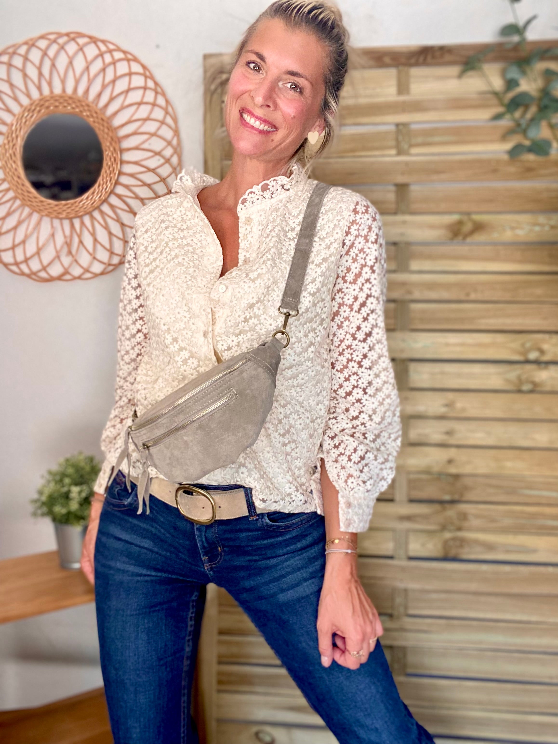 Blouse ajourée crochet ROMANE