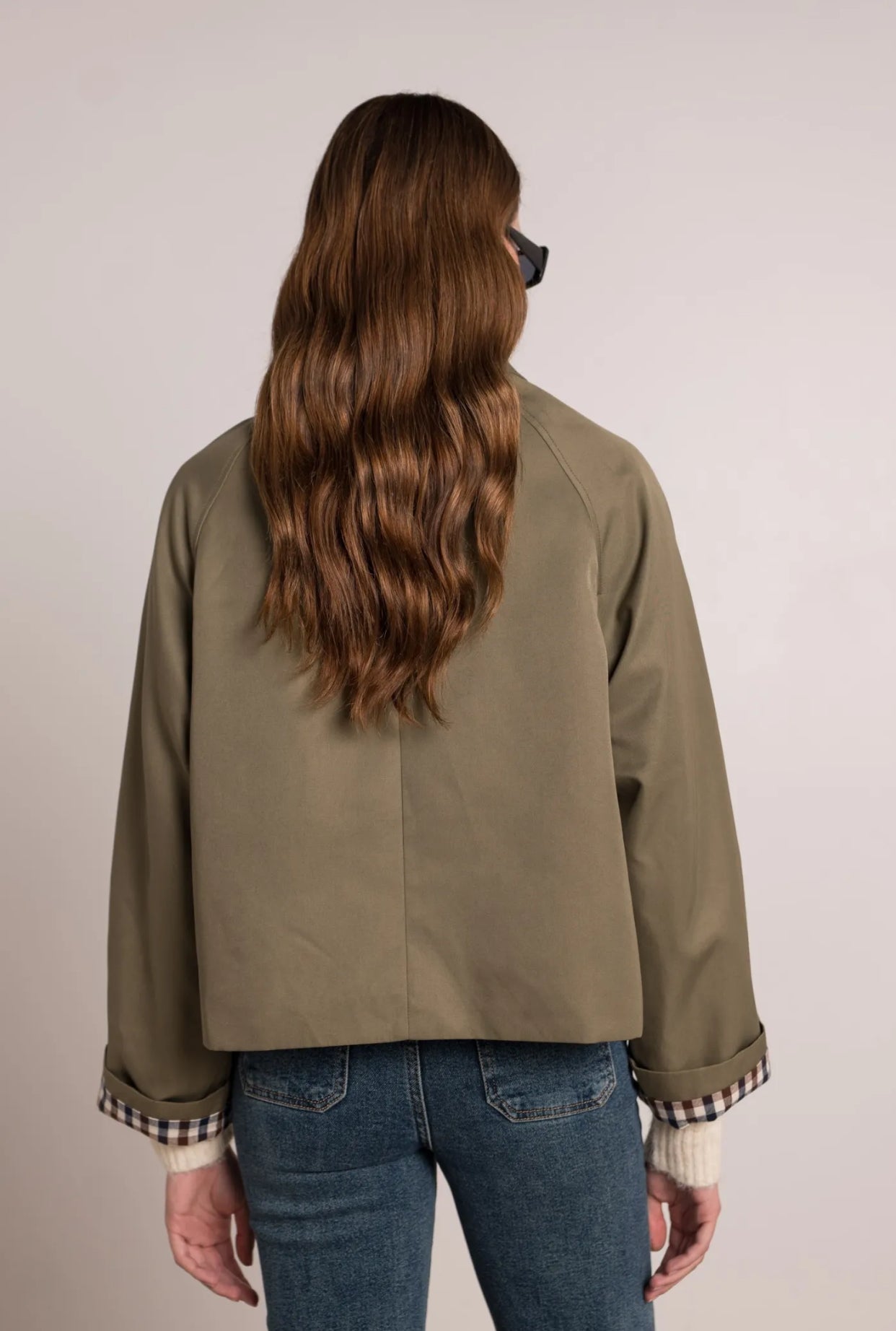 ⚠️PRÉCOMMANDE - Veste Trench en coton avec vichy - YSEULT Kaki