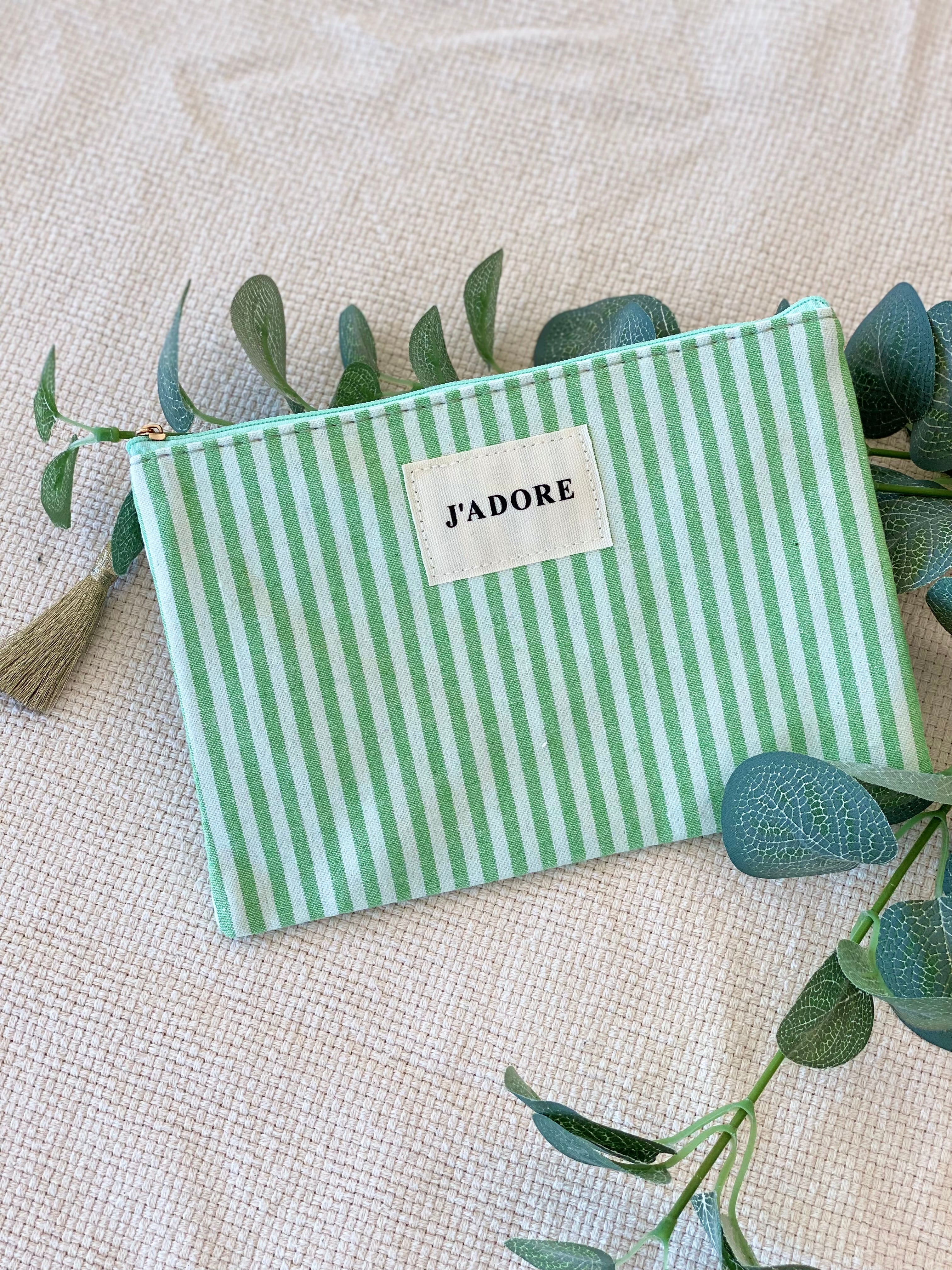 Pochette XL rayée «J’adore» - SARAH