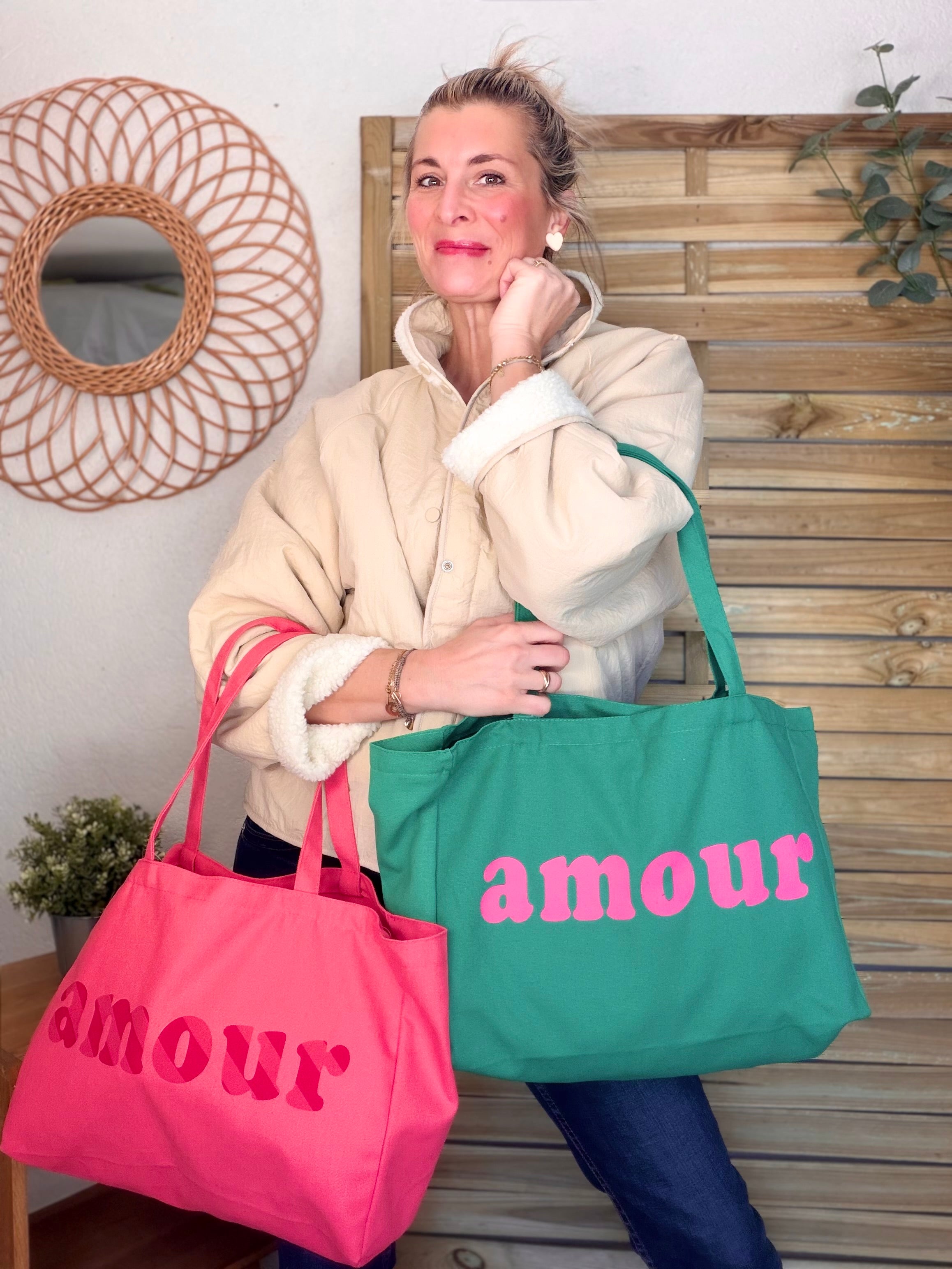 Veste matelassée réversible Sherpa AMÉLIE Beige