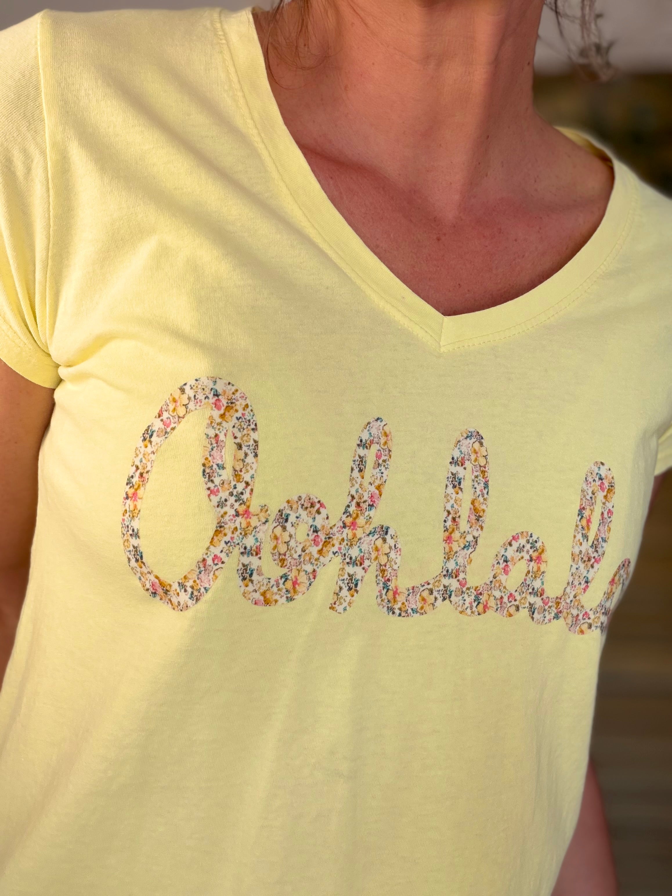 Tee shirt Ohlala Liberty VERA Jaune