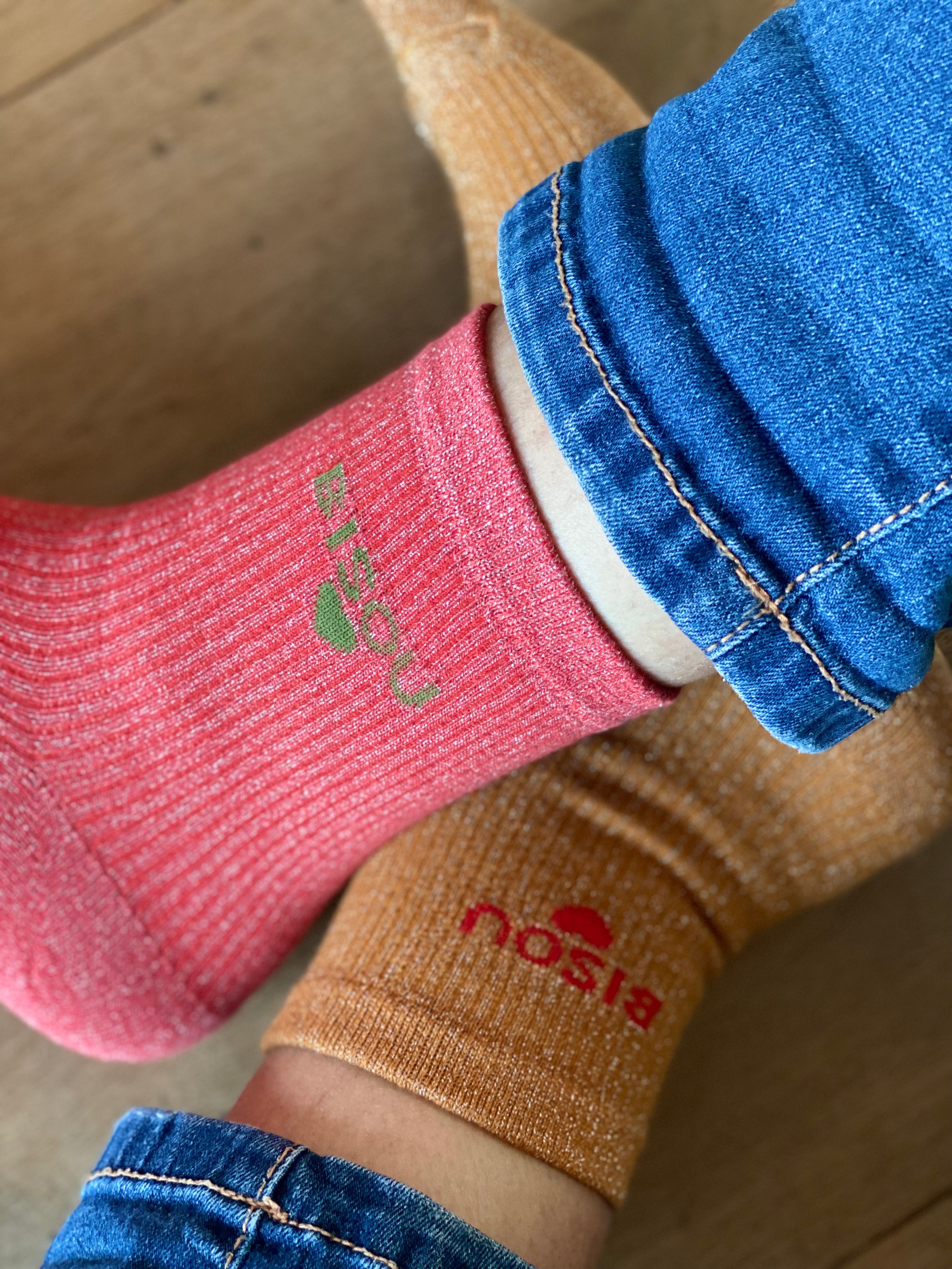Chaussettes scintillantes glitter ZORA - Bisou