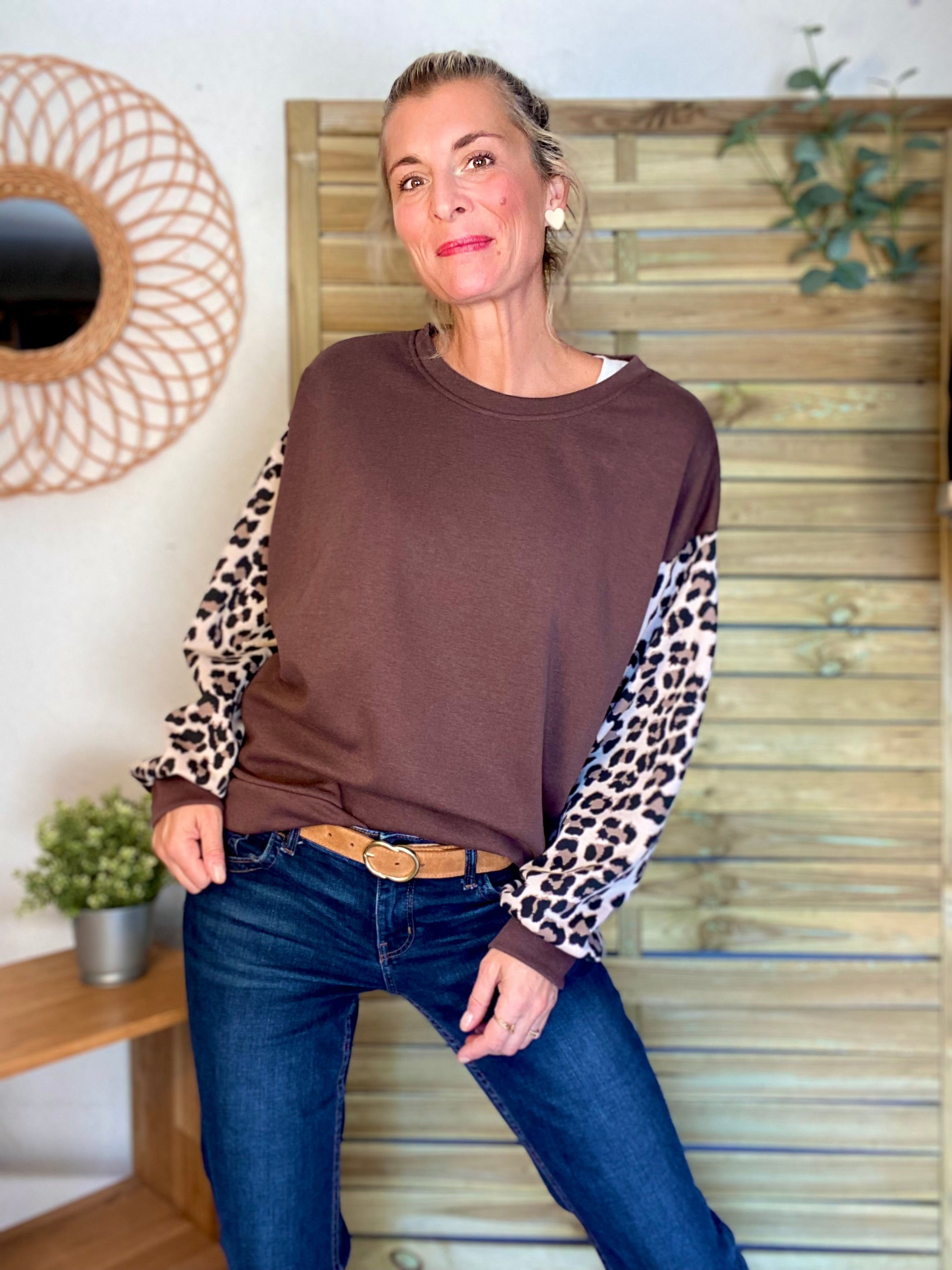 Sweat ample manches Léo LAURINE 🐆