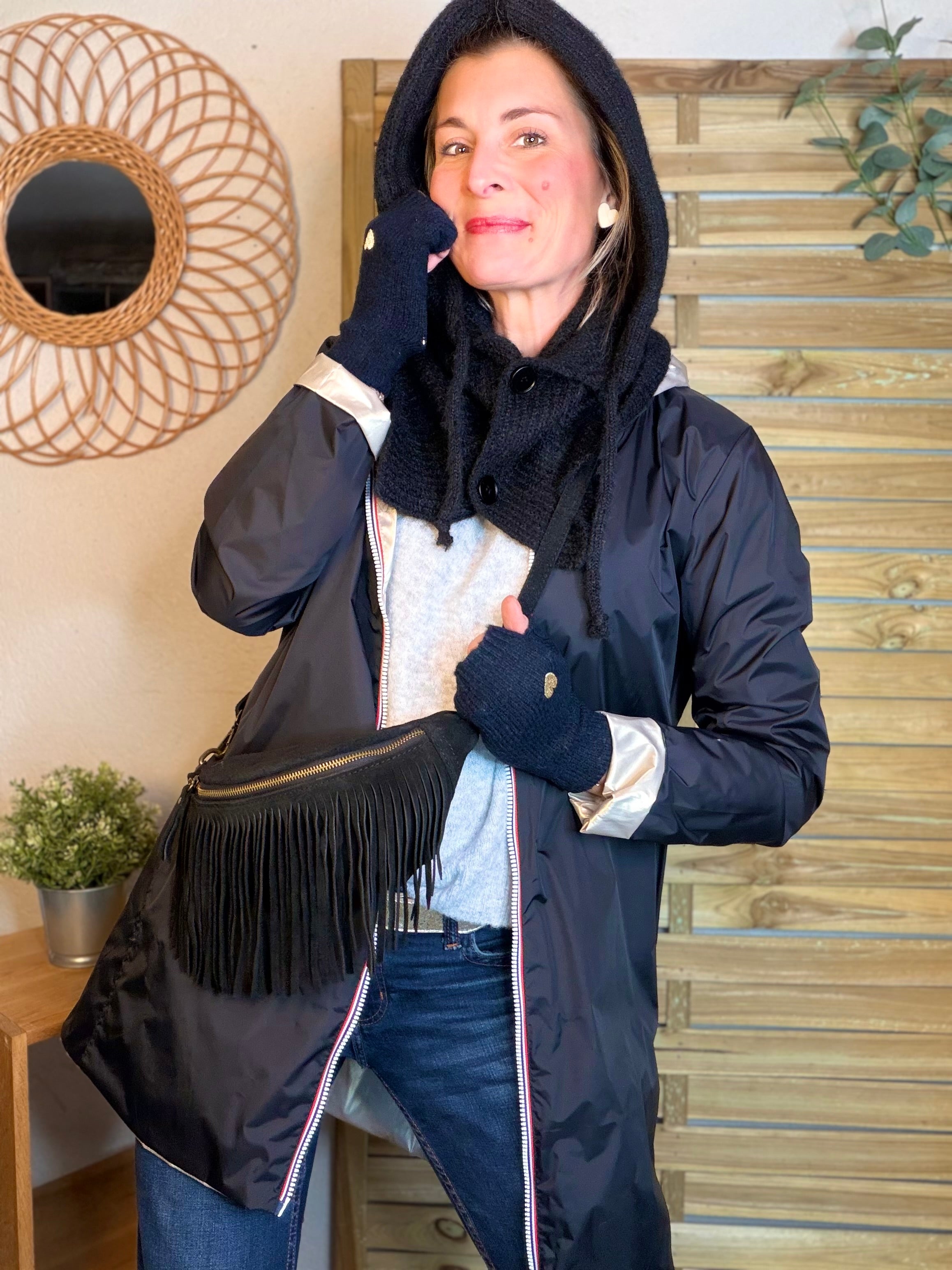 Mitaines CLARISSE avec coeur brodé 💛❤️