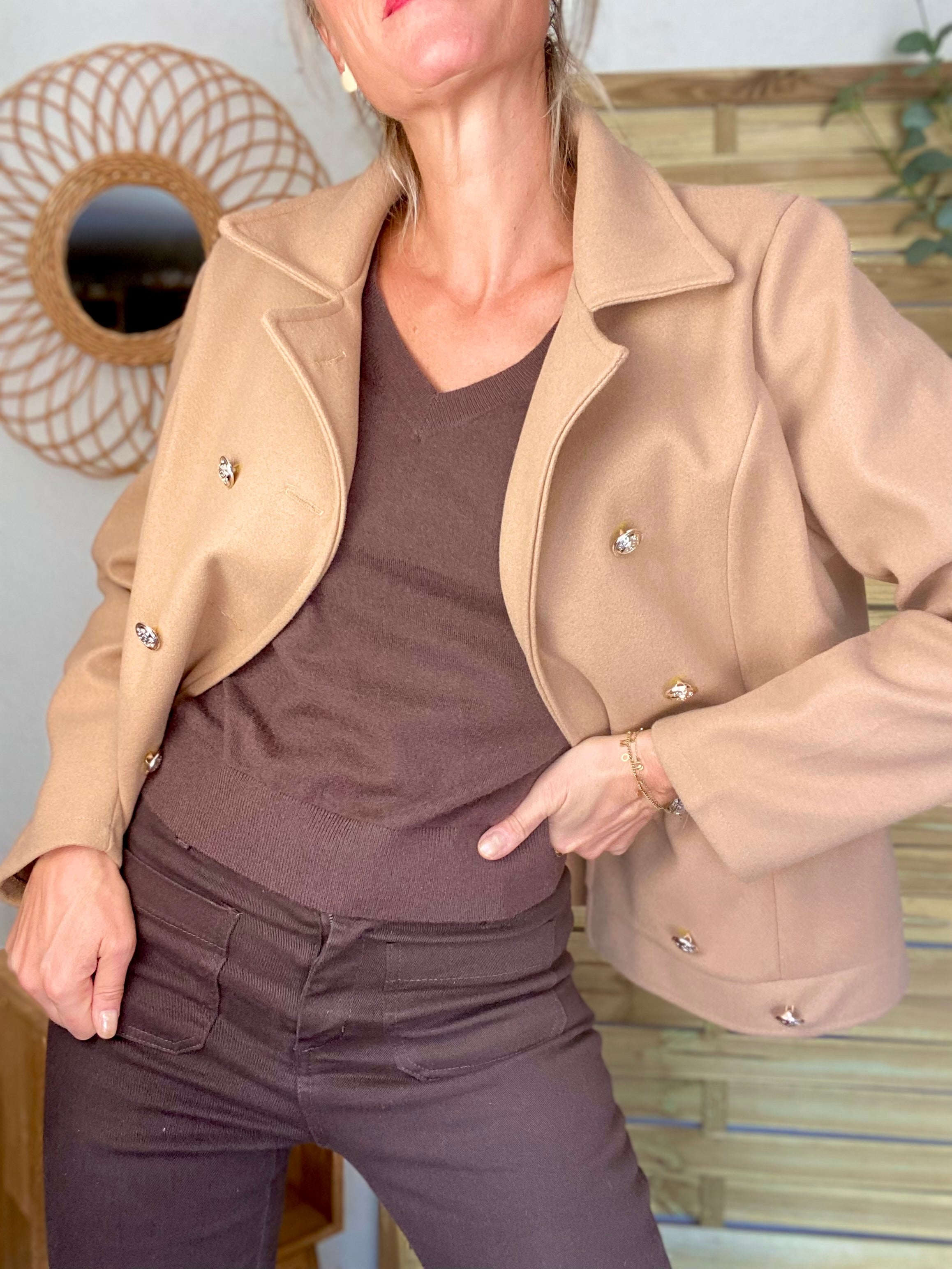 Veste caban légère JACK - Camel clair