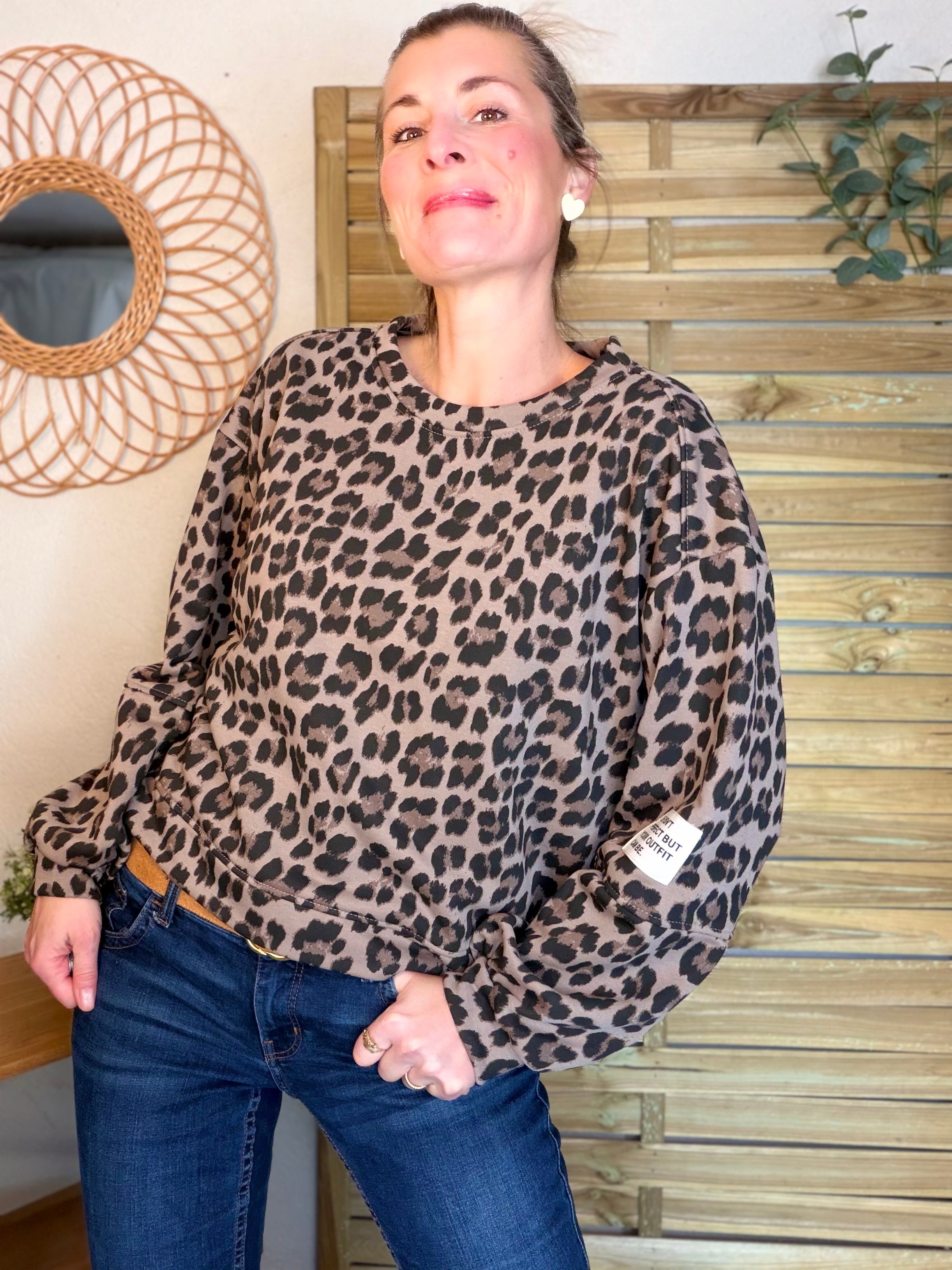 Sweat Léo Taupe MAELLE