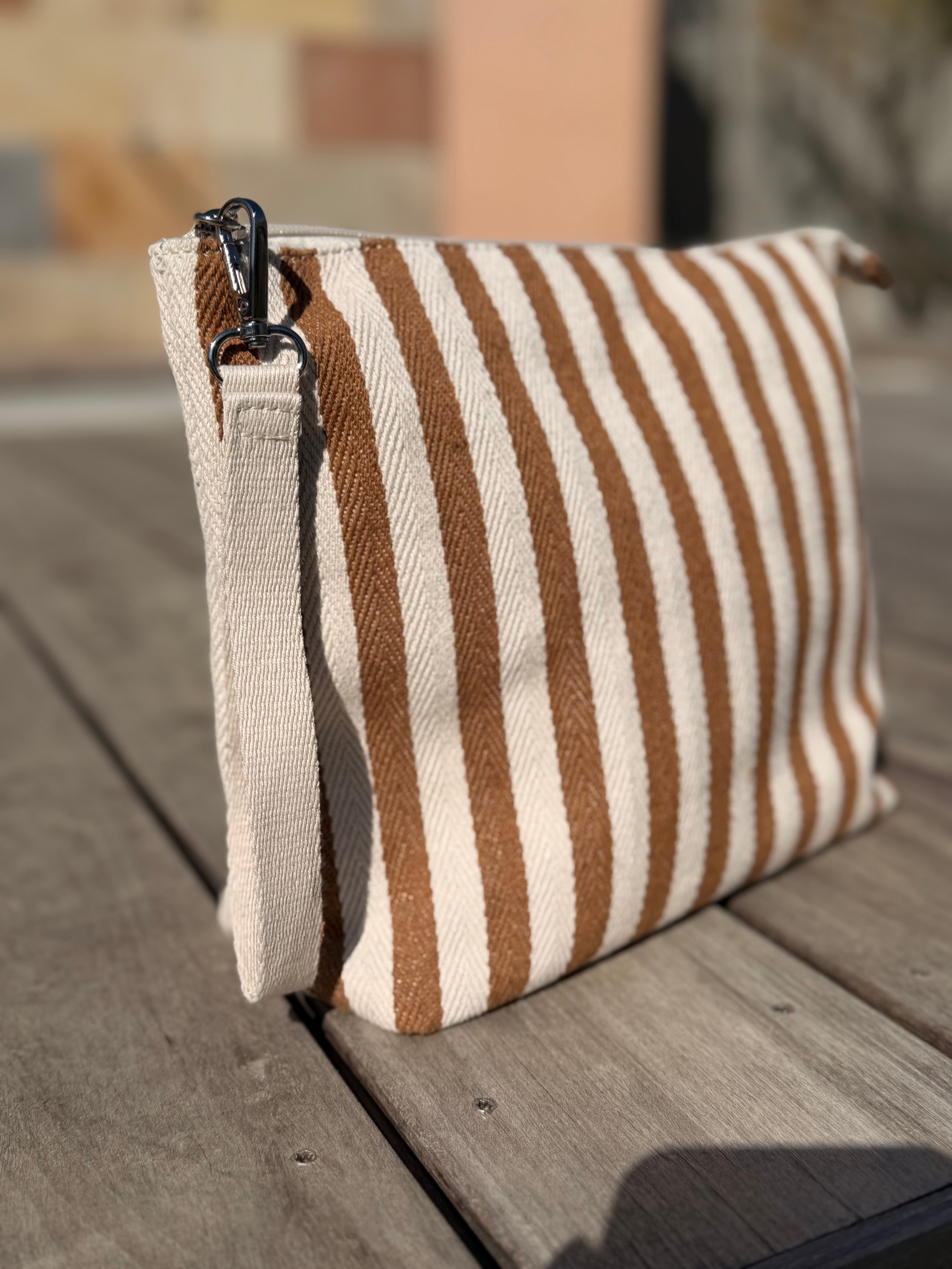 Pochette / Trousse de toilette rayée PAULINA
