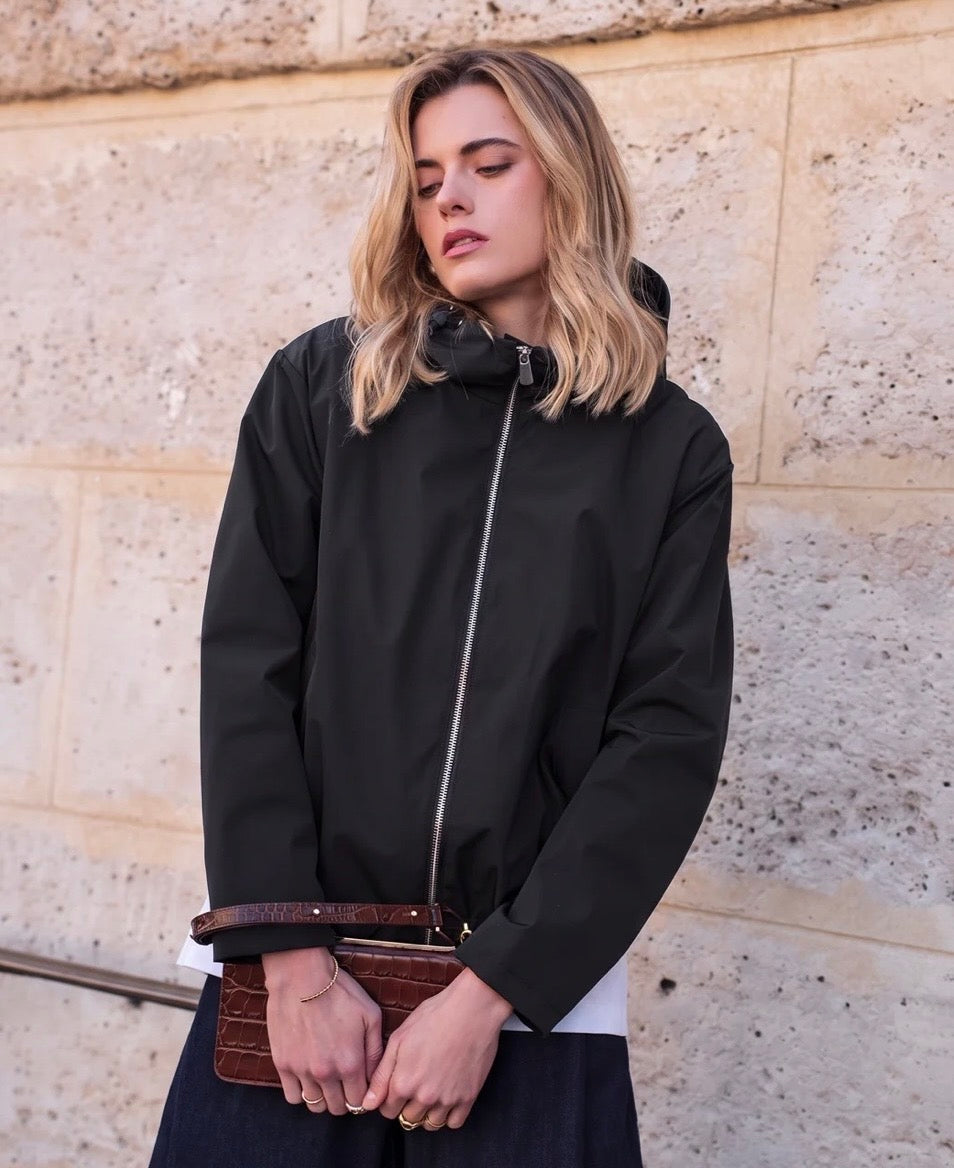 LAURA JO - Imperméable ÉLÉA court - Noir