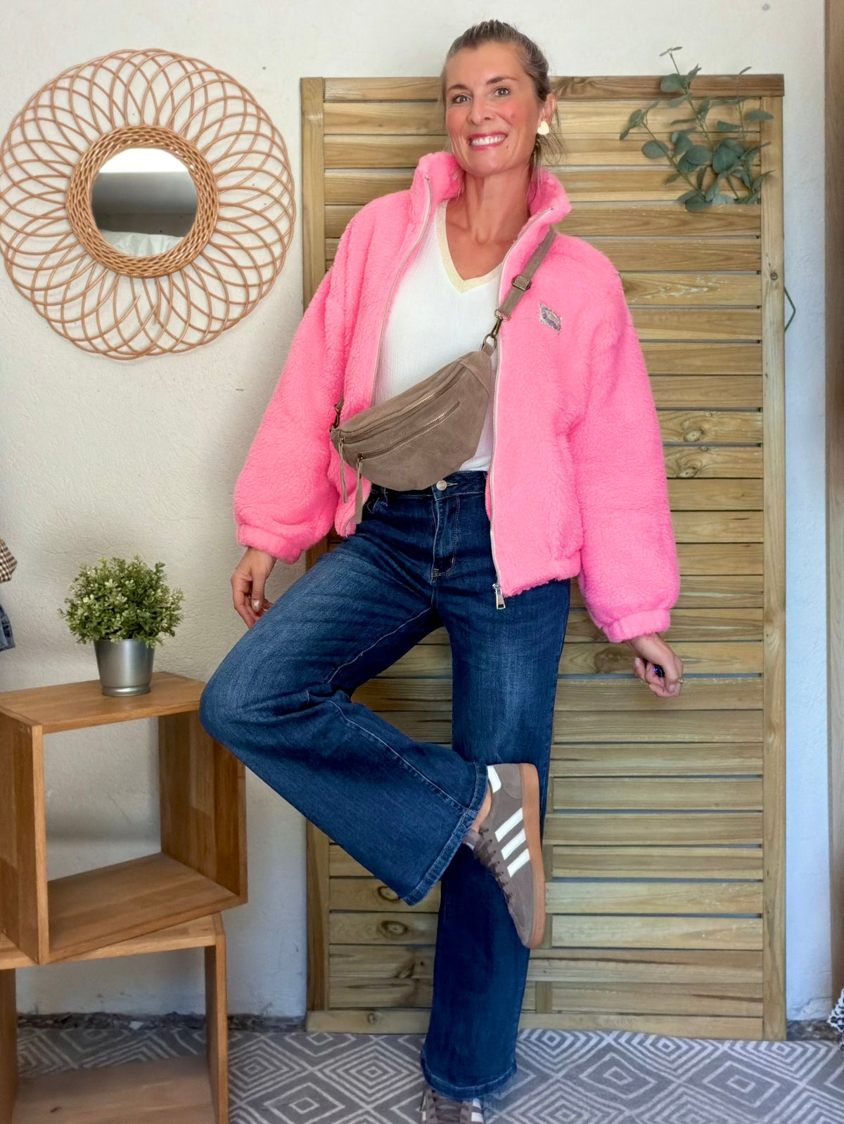 Pantalon Jean Wide leg BAPTISTE Bleu