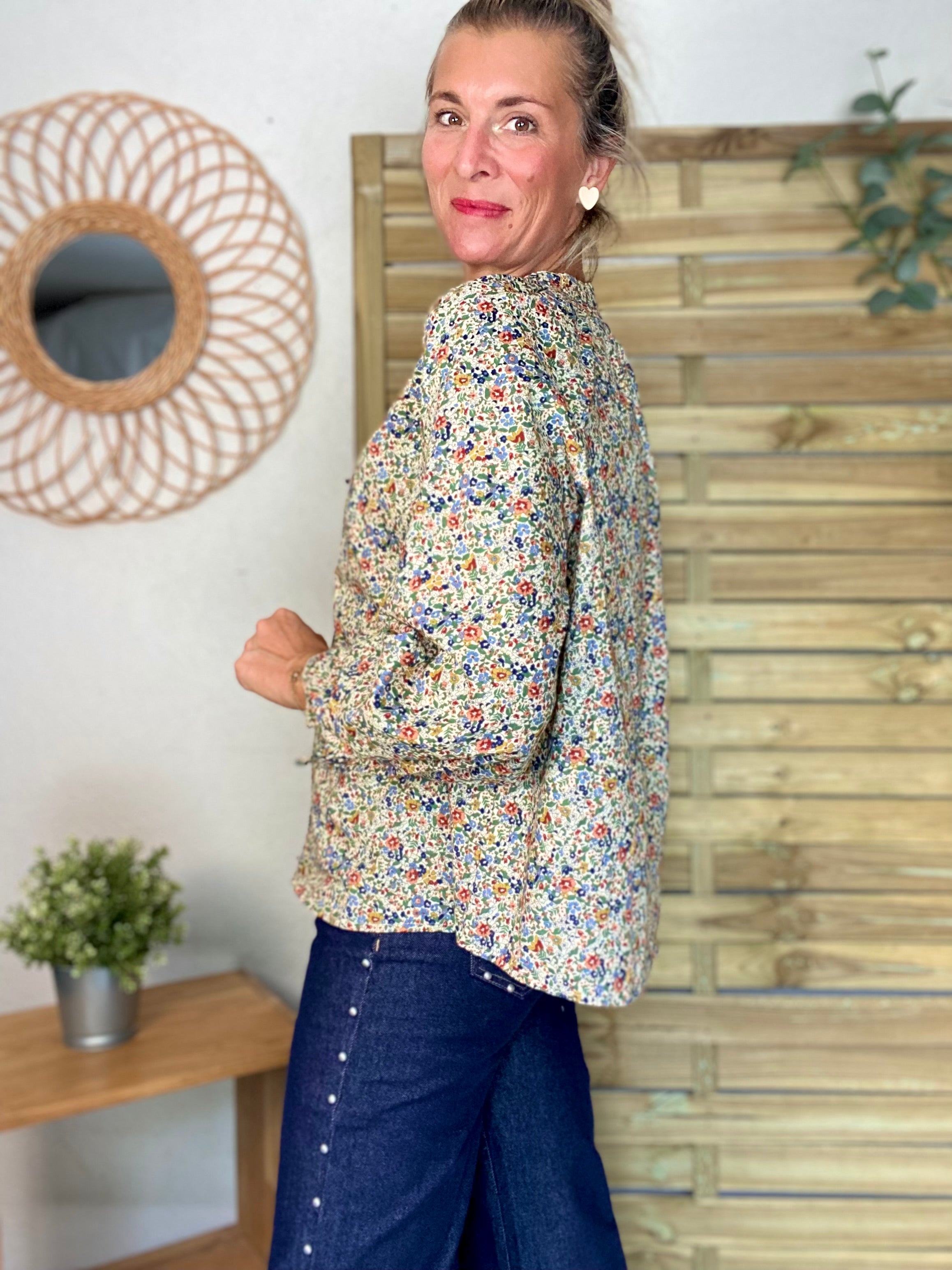 Chemise ample Liberty vert SYBILLE