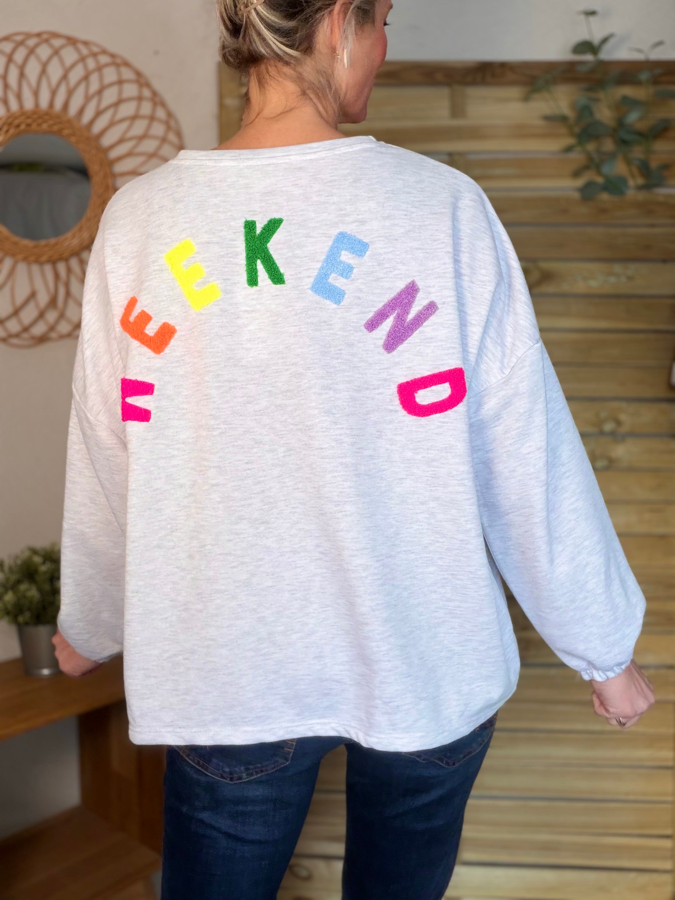 Sweat oversized WEEK END multicolore - GINA