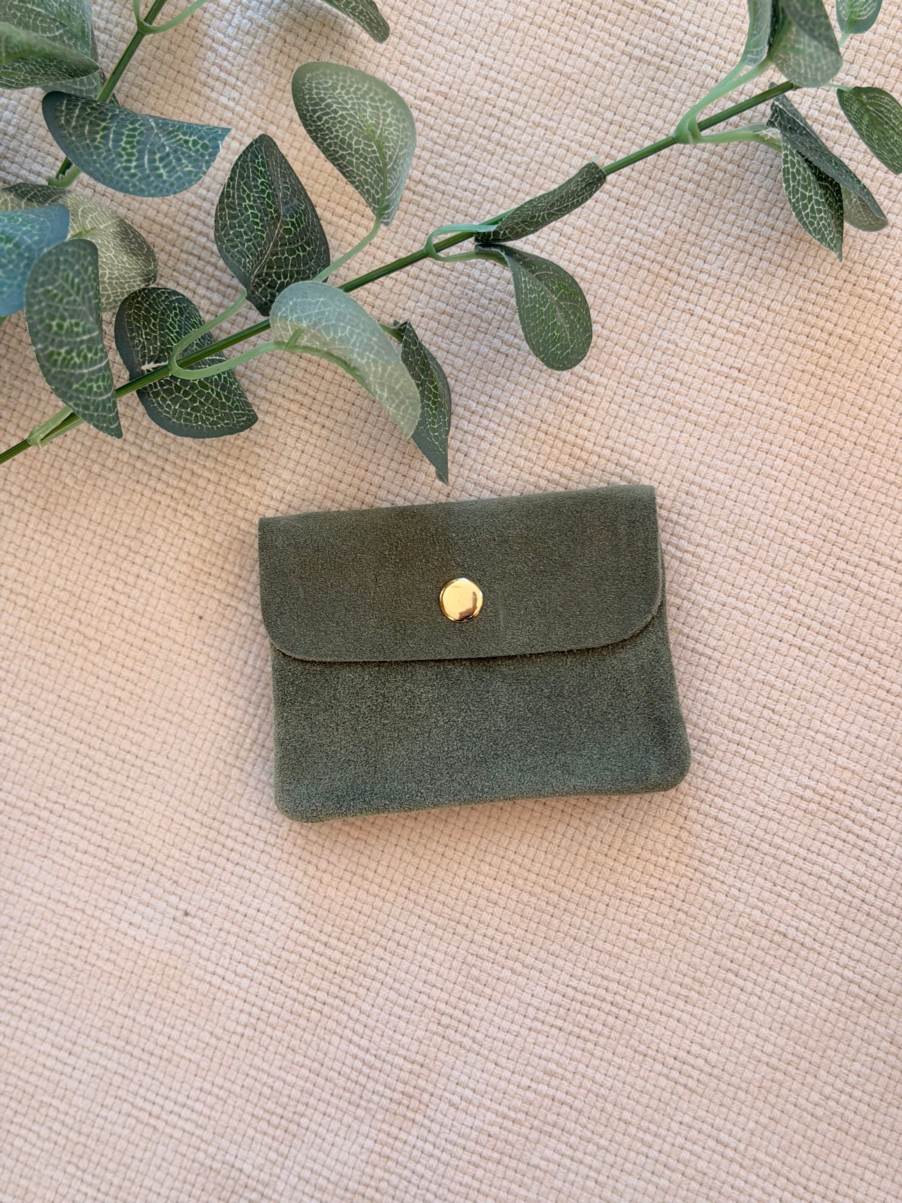 Porte monnaie / porte carte en cuir daim ACHILLE