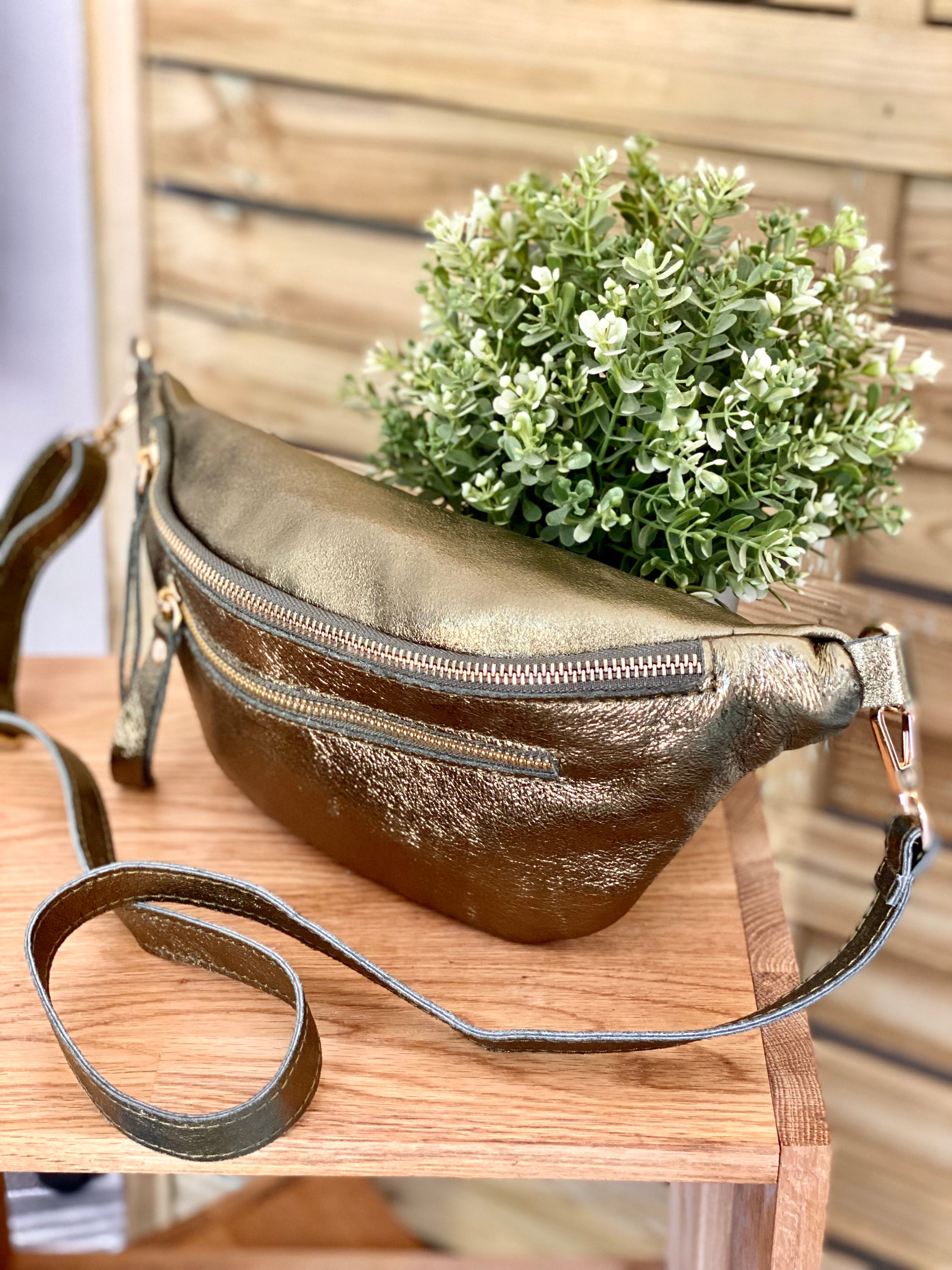 Sac croute outlet de cuir irisé