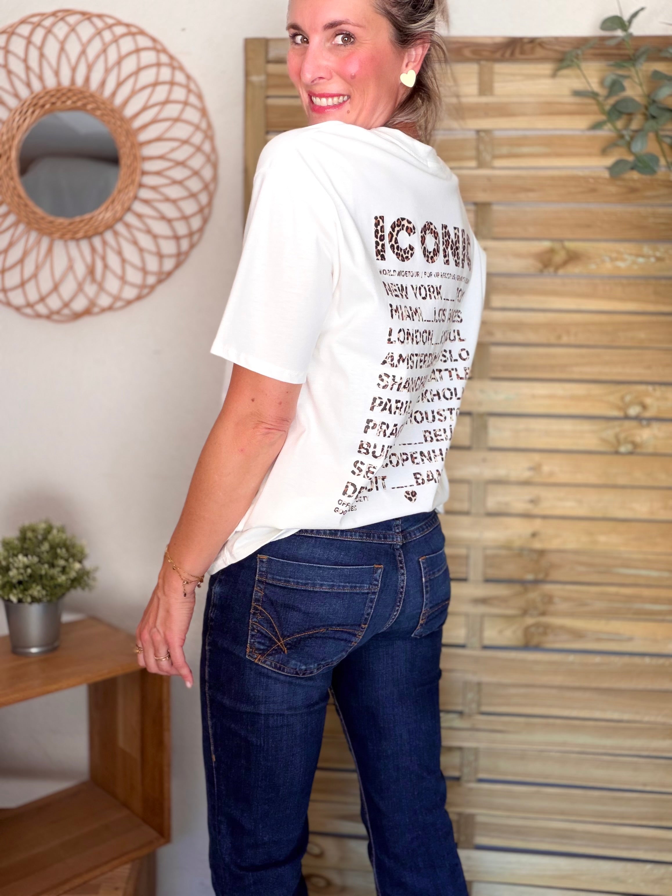Tee shirt ICONIC Léo LÉONA Blanc