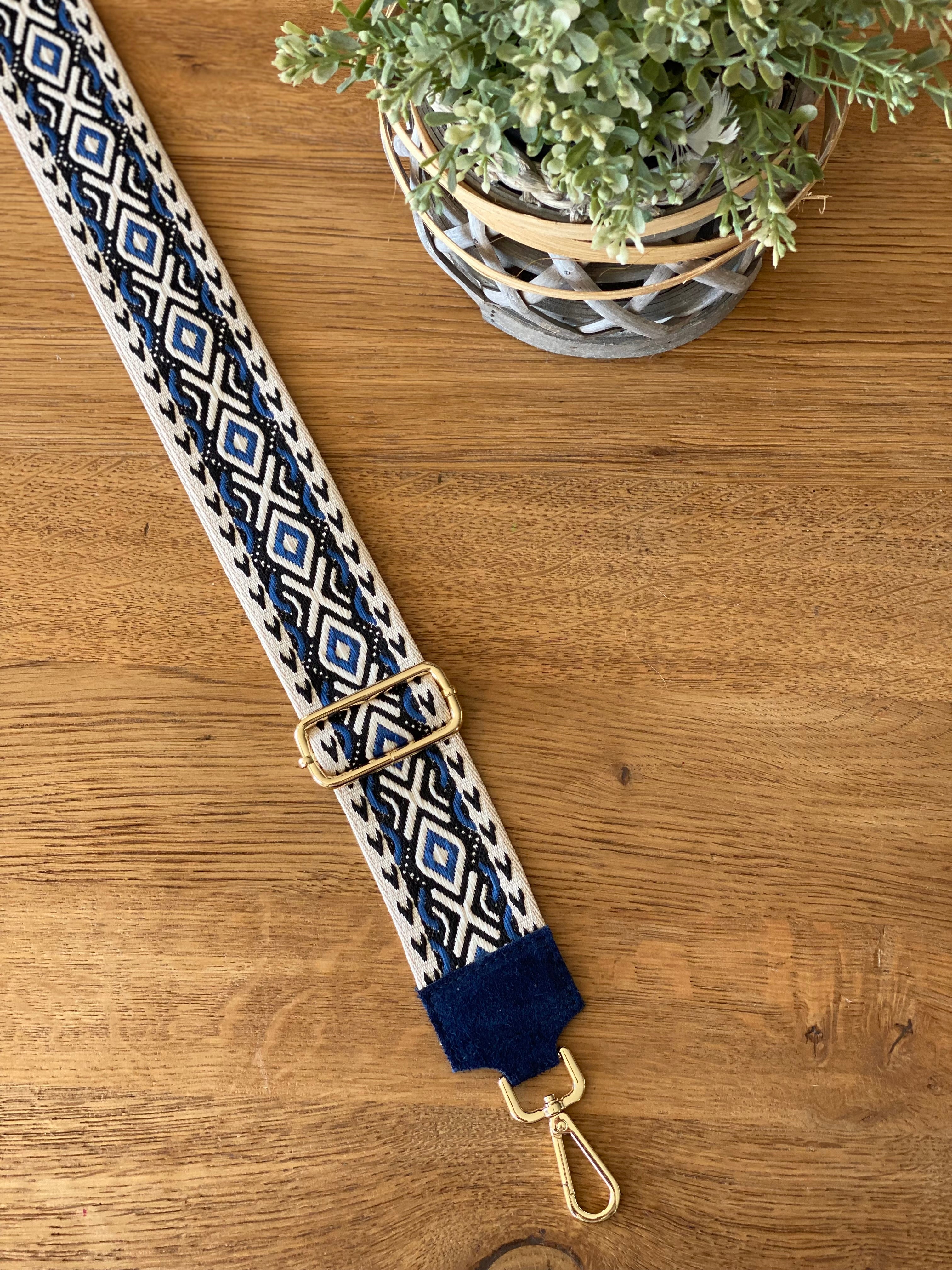 Sangle / Bandoulière en cuir daim pour sacs/ bananes - MARNIE