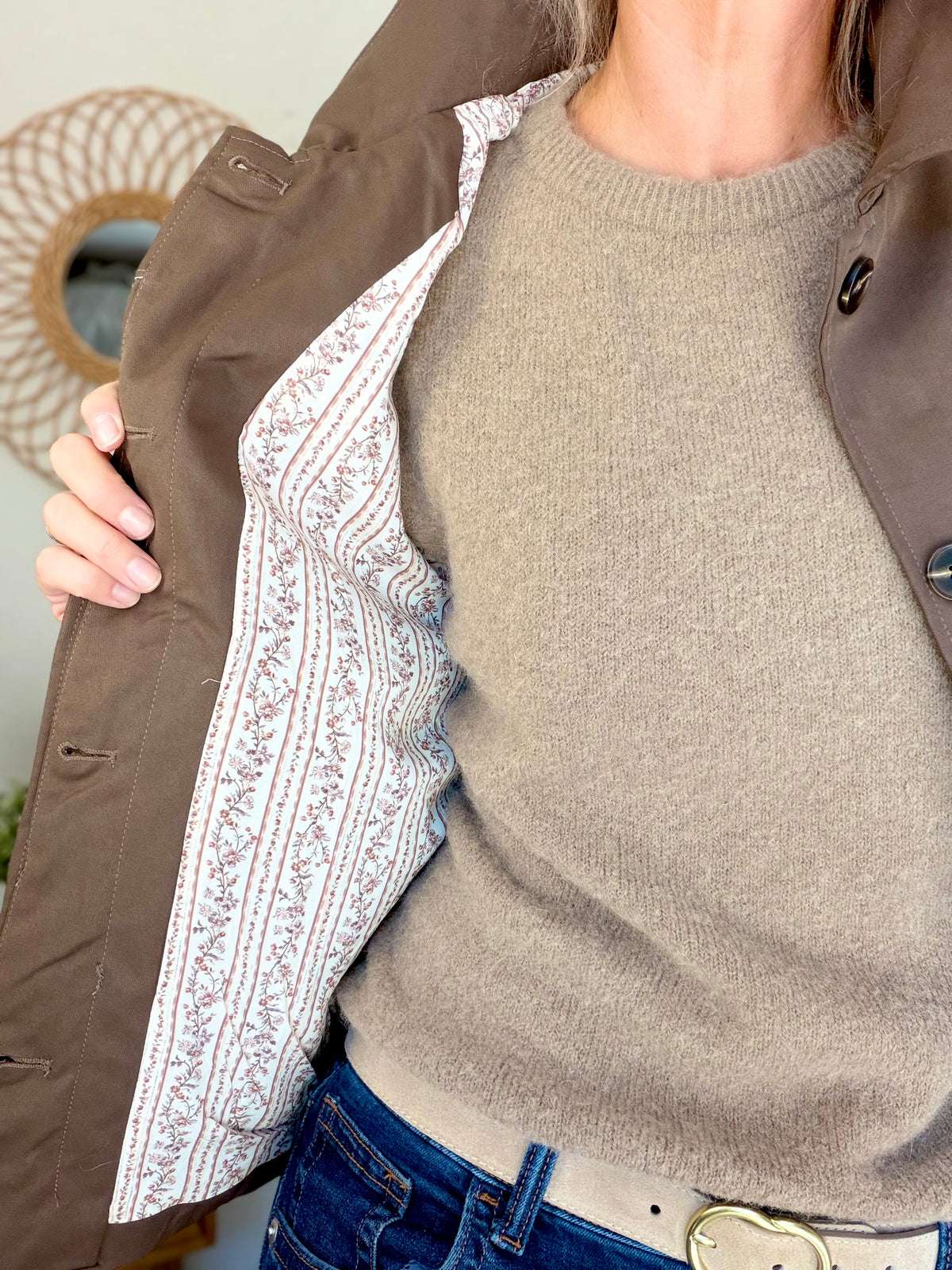 Veste Trench avec Liberty - MADELEINE Chocolat