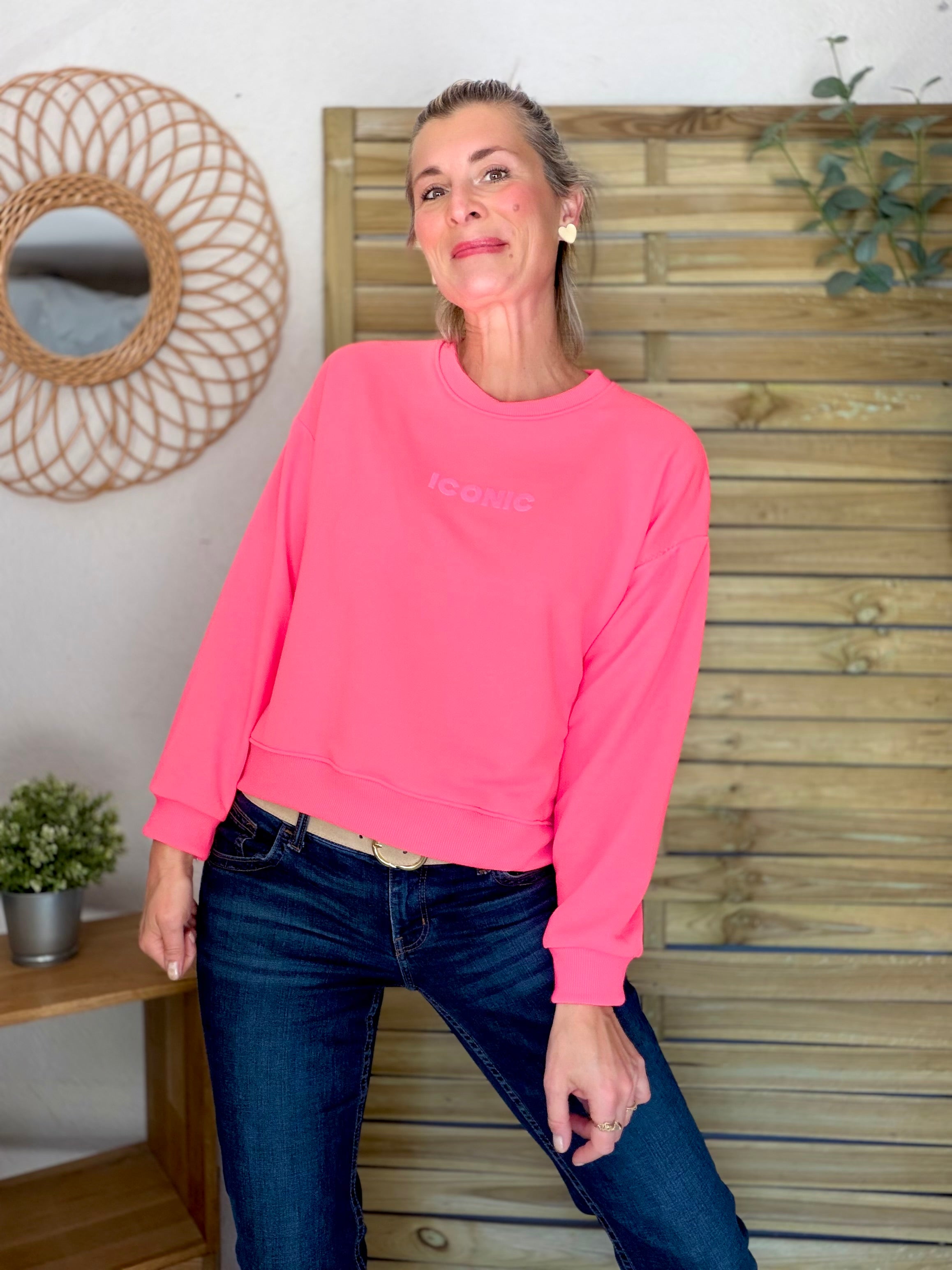 Sweat ICONIC COLINE - Rose fluo