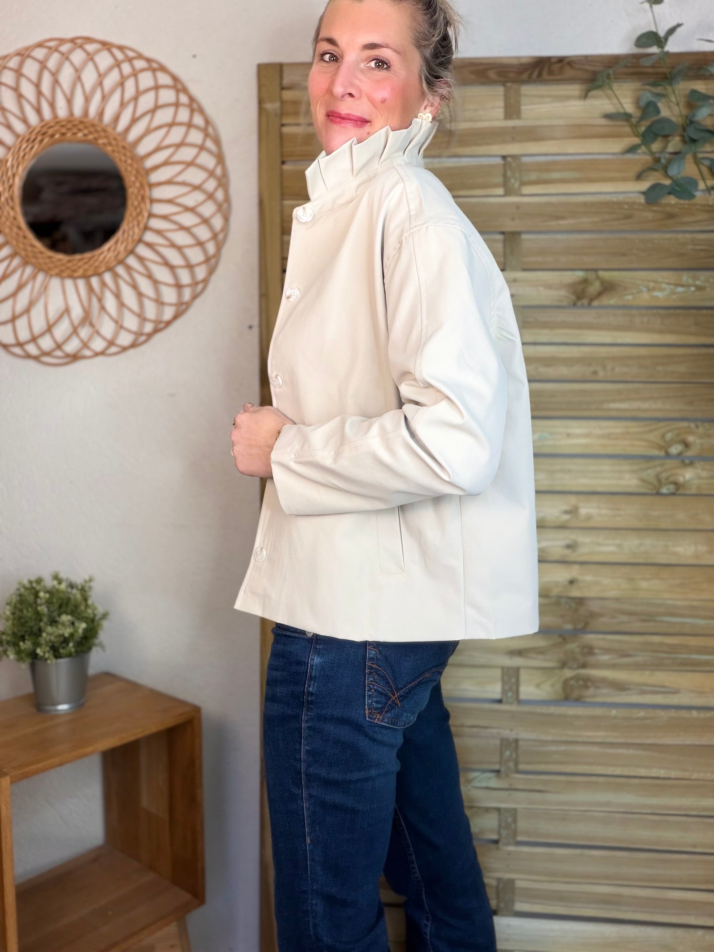 Veste col victorien NICKY Beige