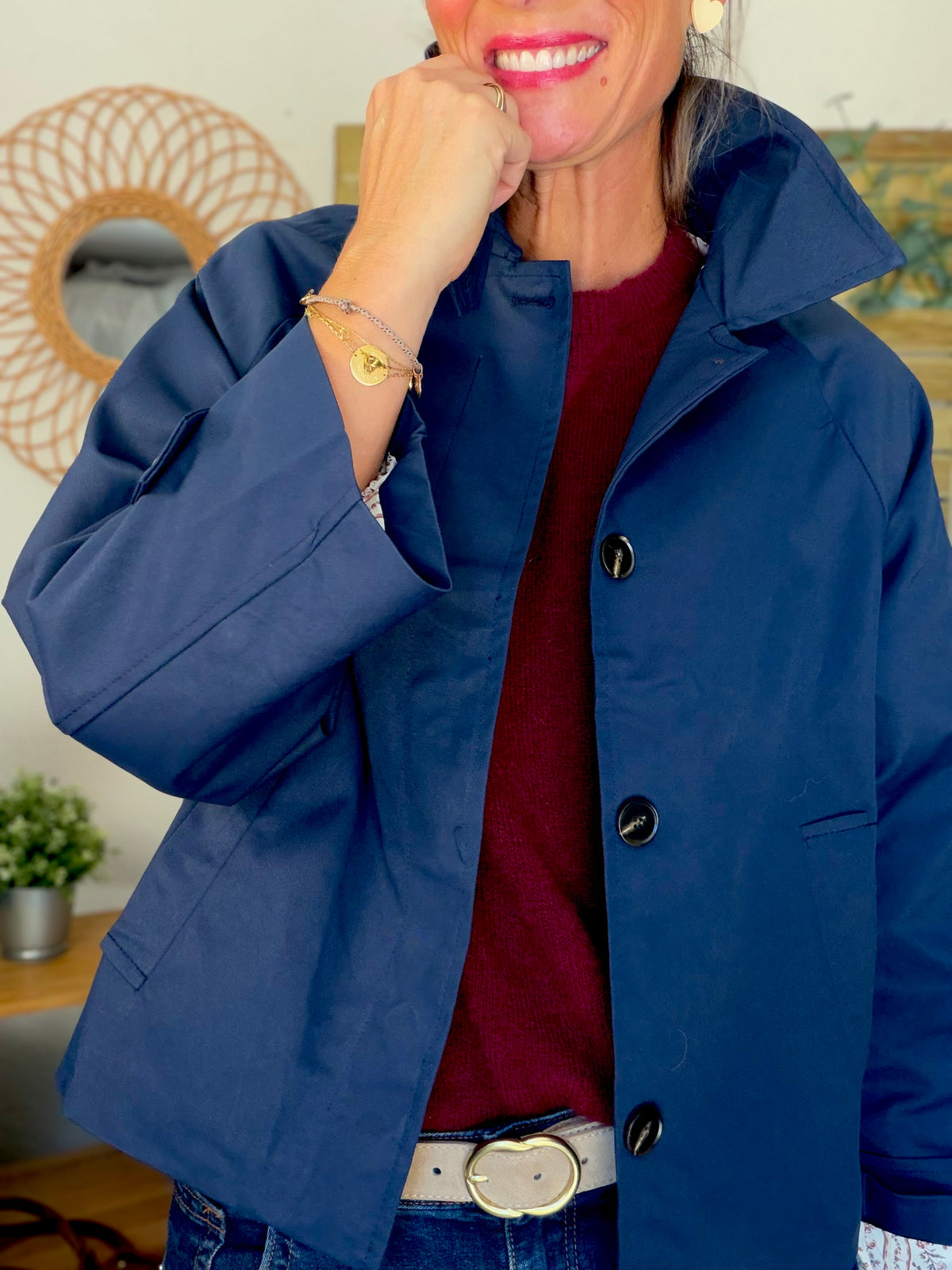 Veste Trench avec Liberty - MADELEINE Bleu marine