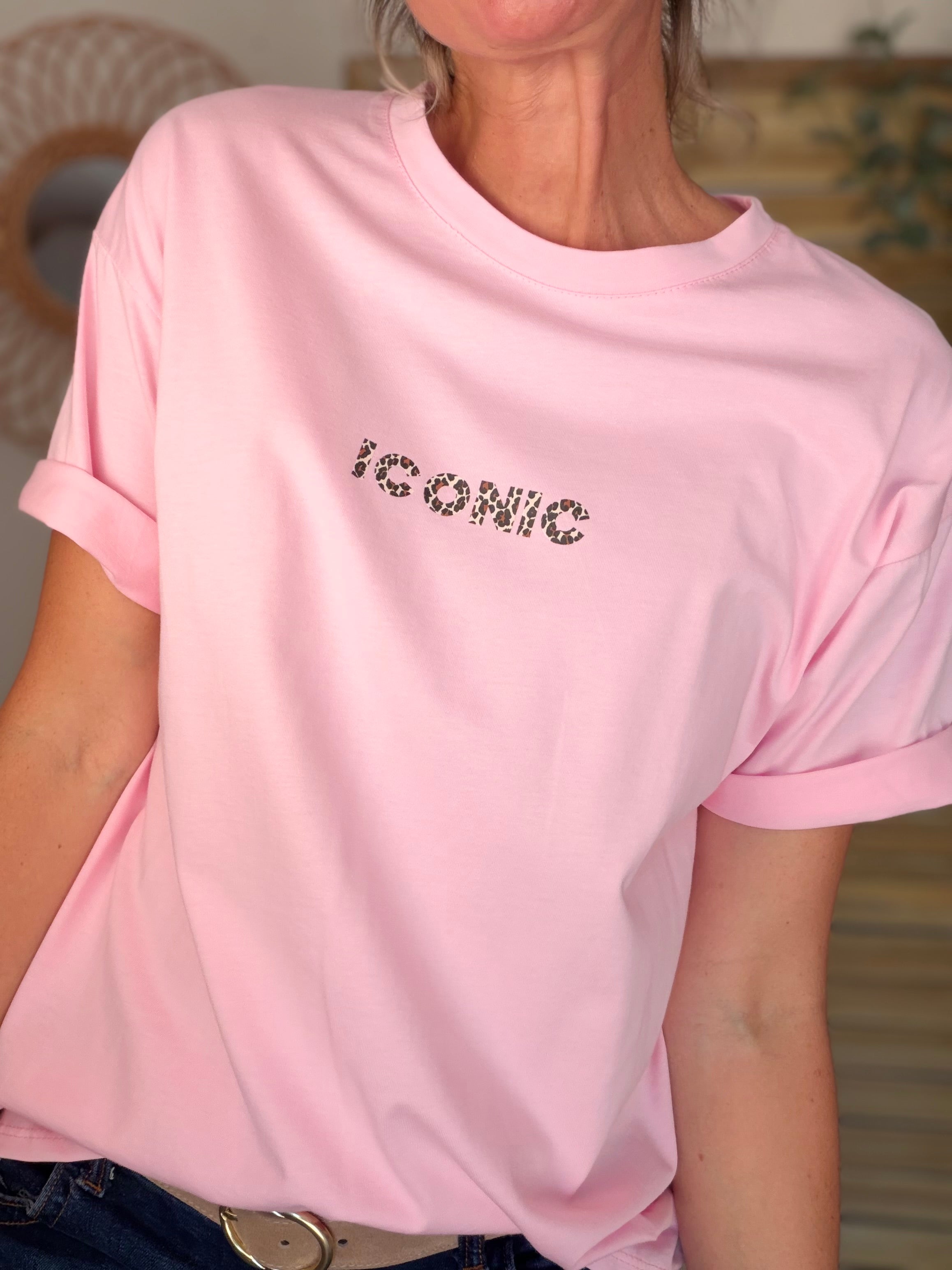 Tee shirt ICONIC Léo LÉONA Rose