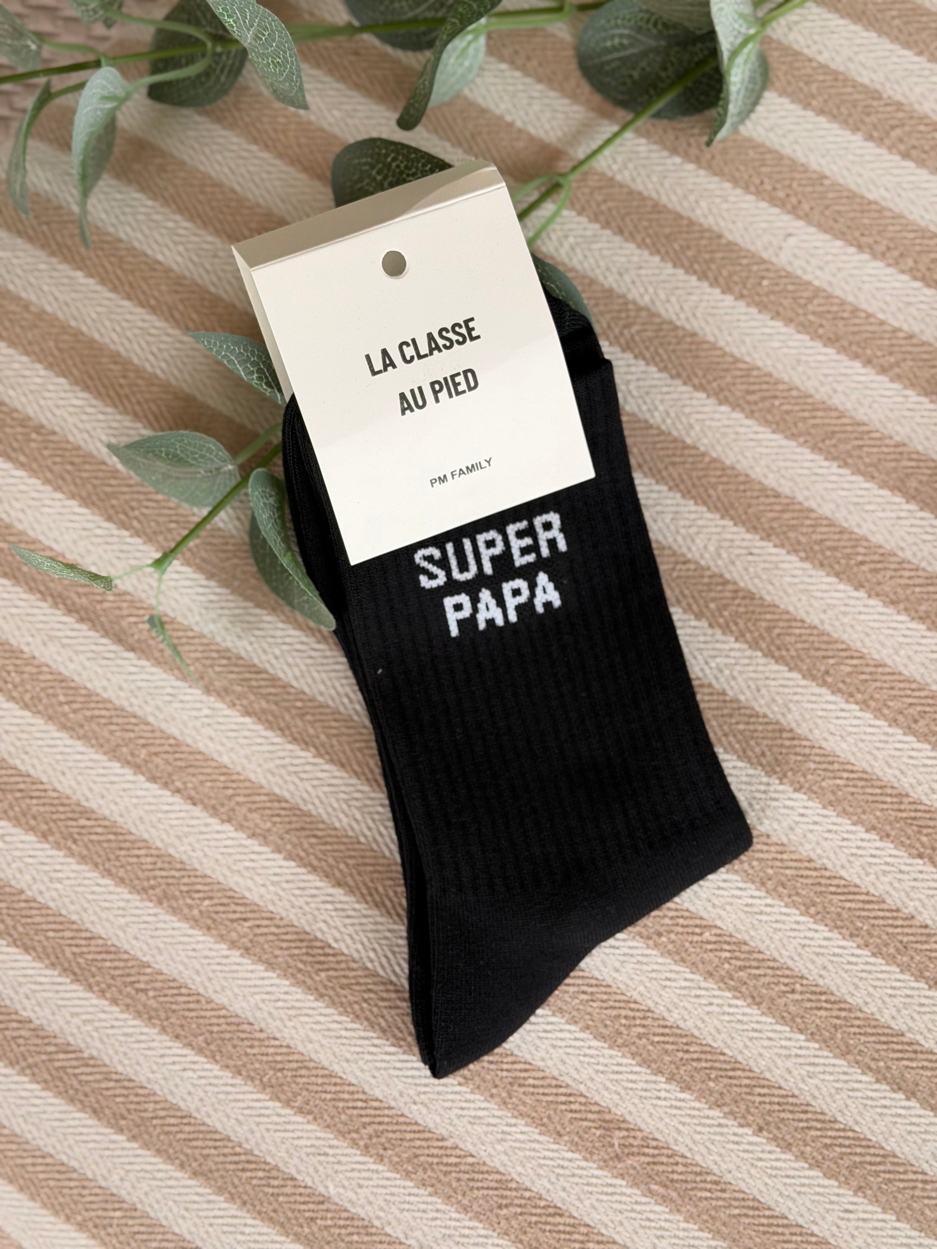 Chaussettes à message SUPER PAPA - LA CLASSE AU PIED - ZACK