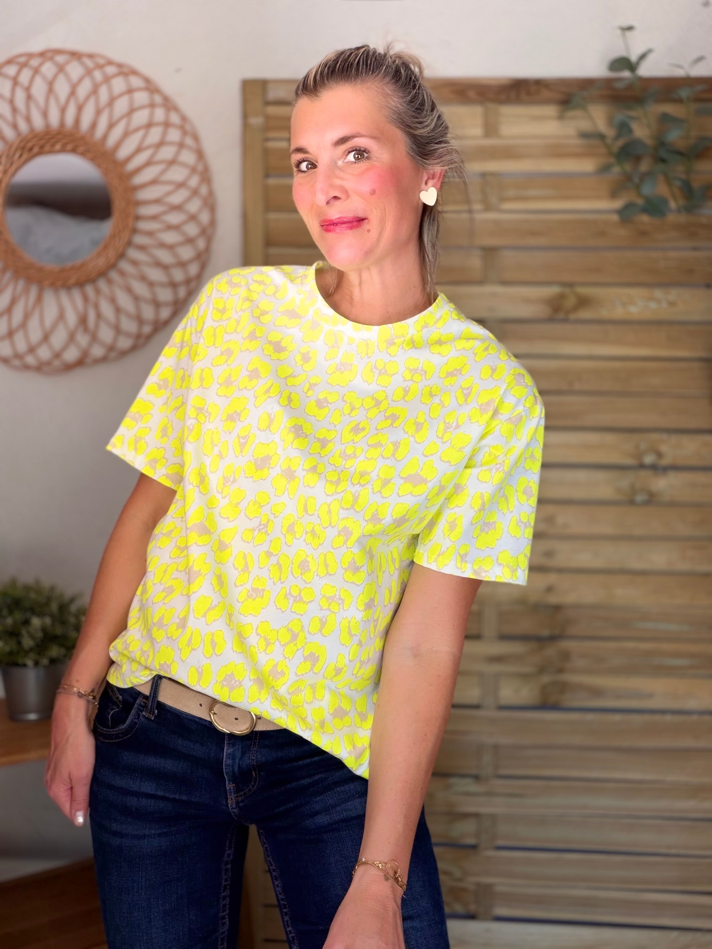 Tee shirt Léo ODESSA Jaune Fluo