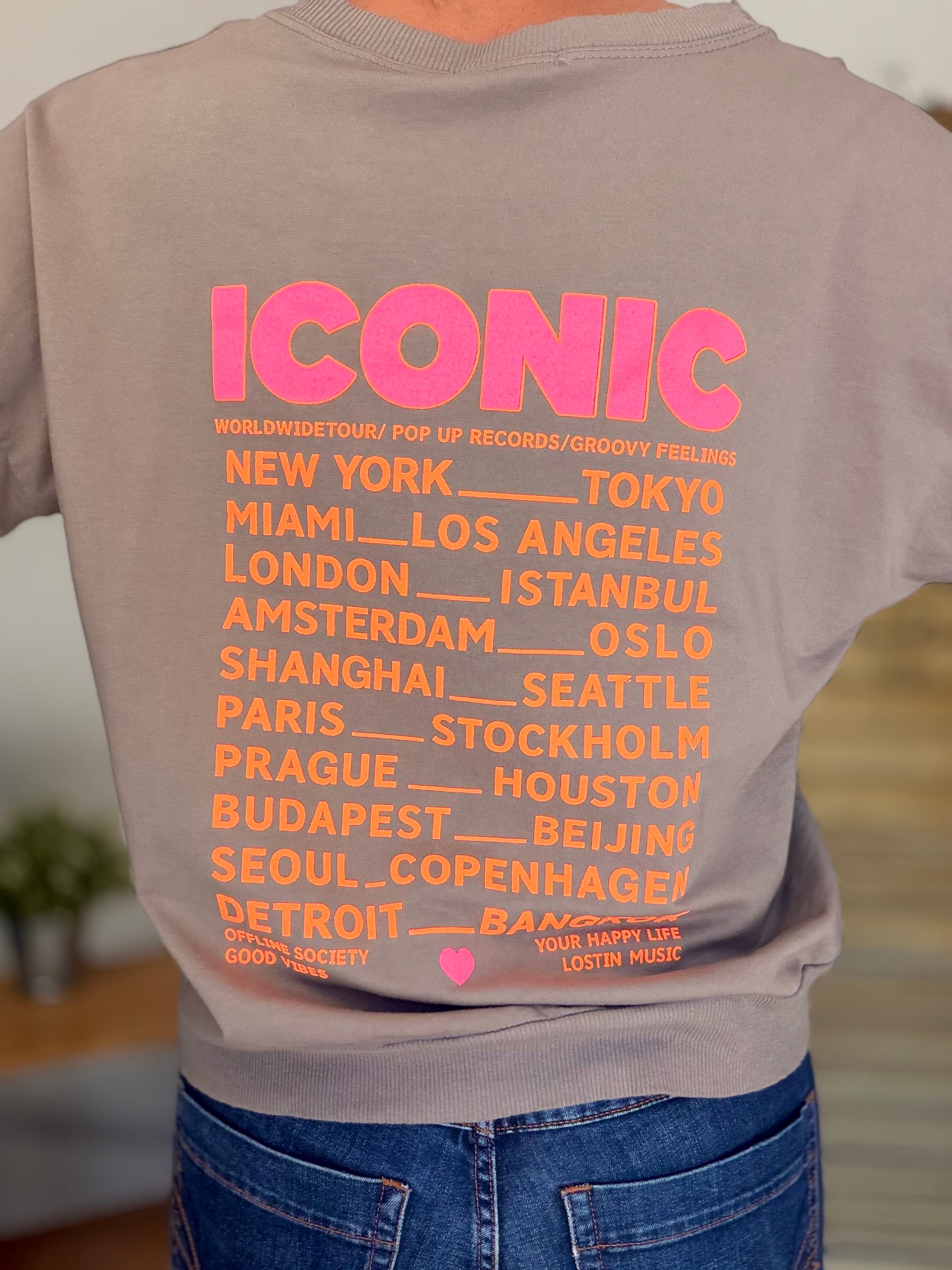 Sweat ICONIC léger 100% coton FAUSTINE Taupe (taille 36 à 46)