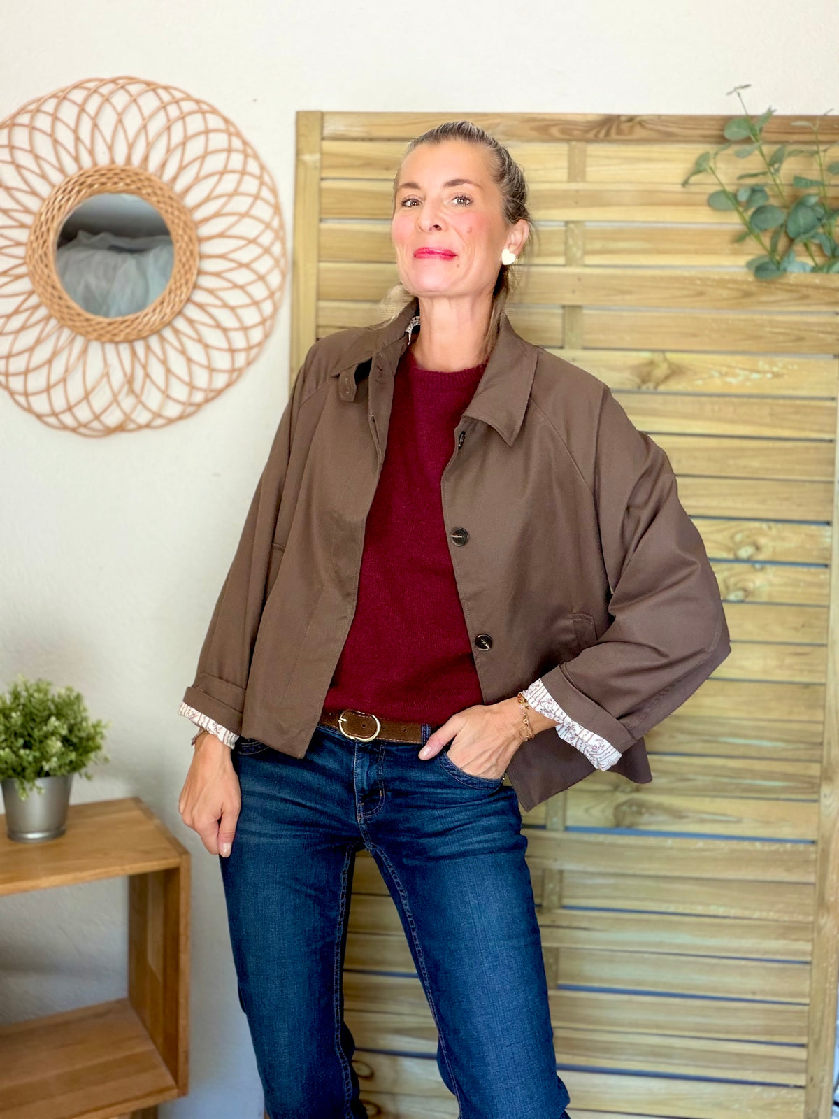 Veste Trench avec Liberty - MADELEINE Chocolat