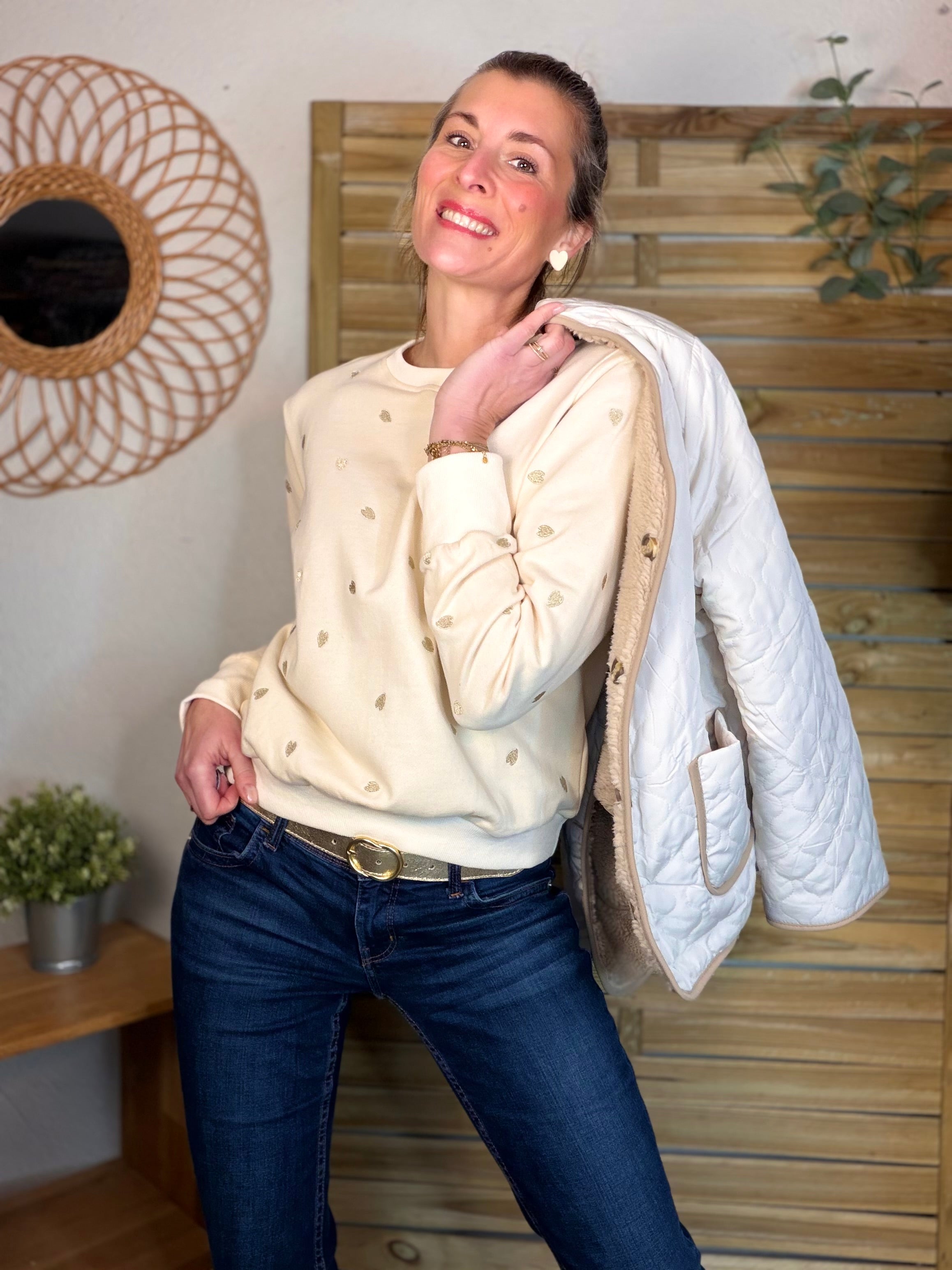 ⚡️ ARRIVAGE - Veste matelassée réversible Sherpa NOÉMIE Beige