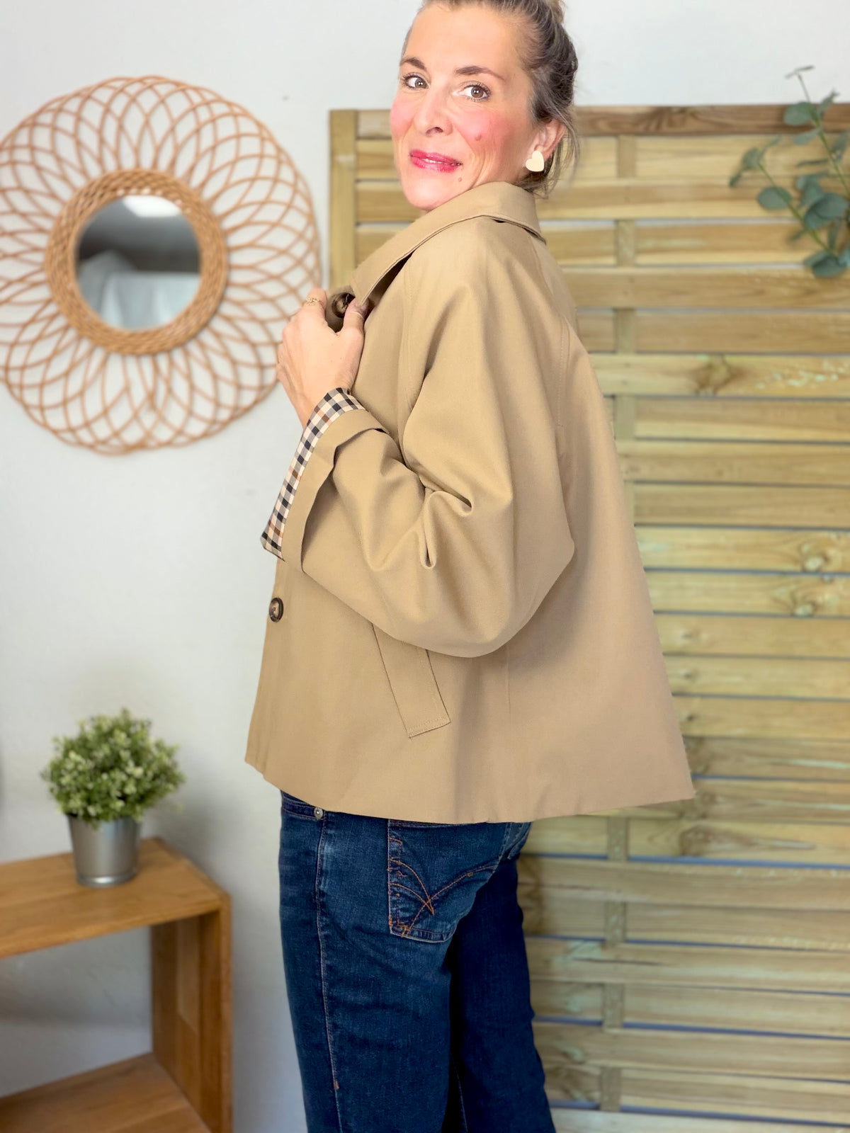 ⚡️ ARRIVAGE • Veste Trench, doublure à carreaux DANA Camel