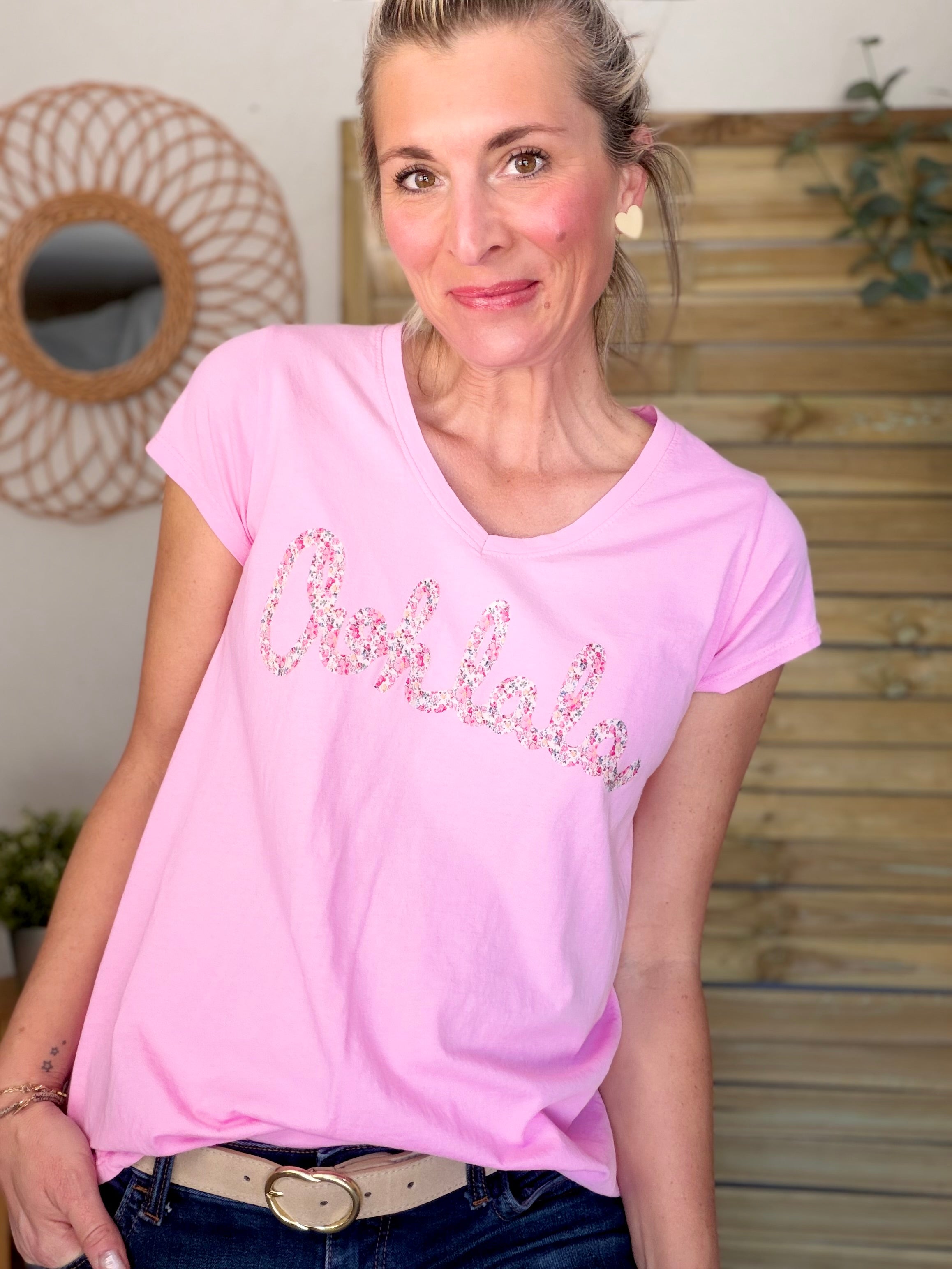 Tee shirt Ohlala Liberty VERA Rose