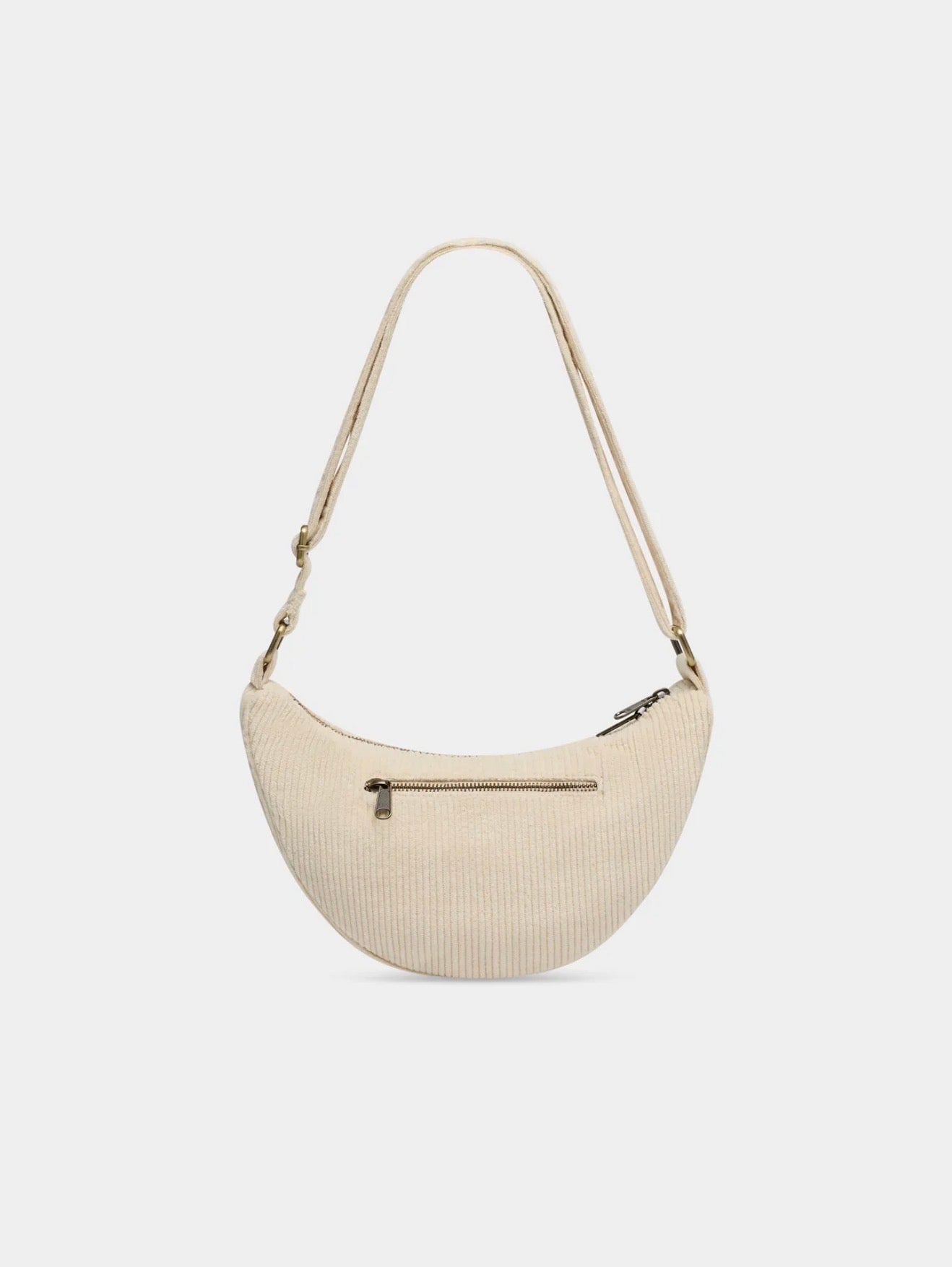 HINDBAG ANDRÉA - Sac banane demi-lune Velours beige