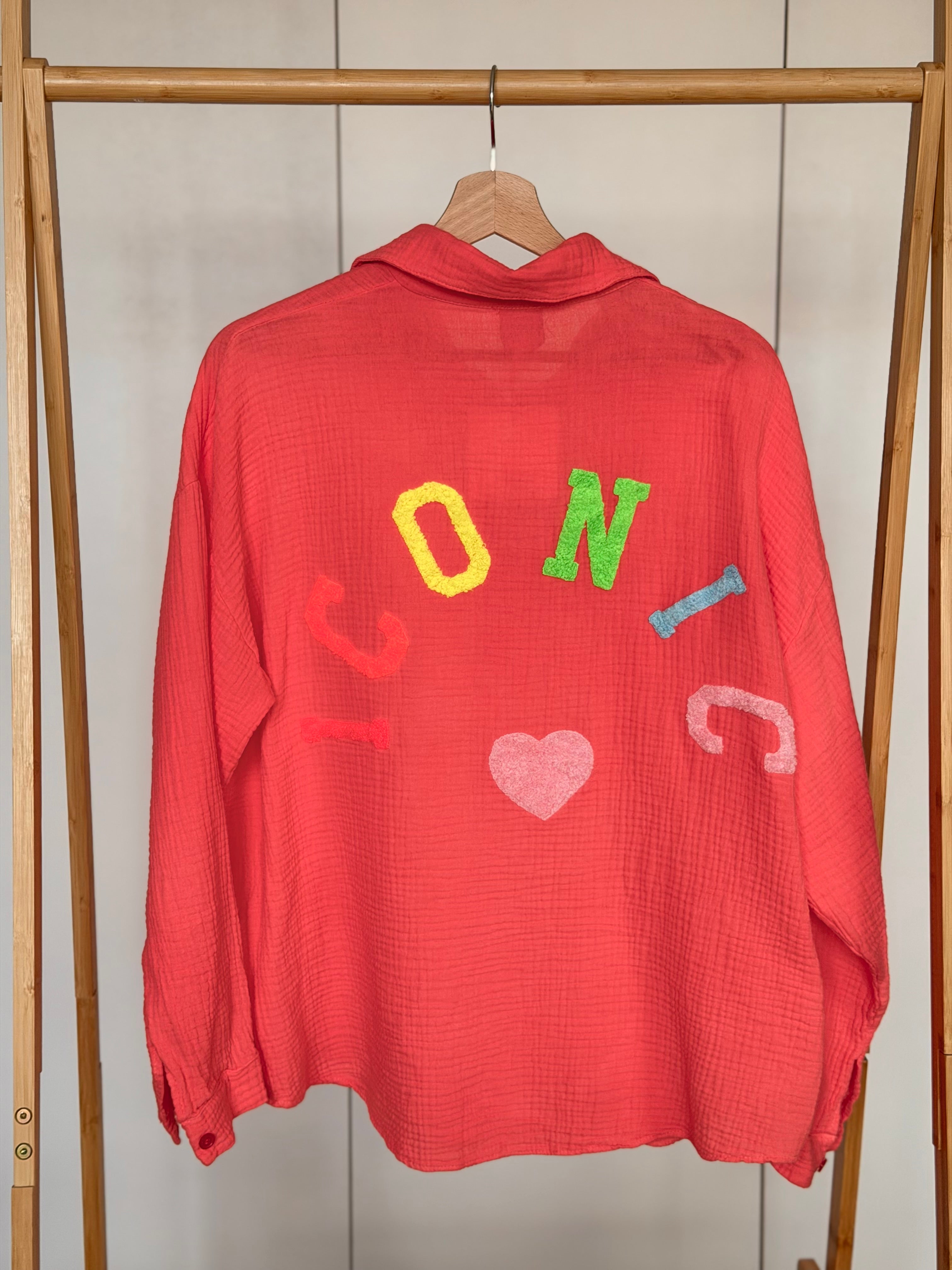 Chemise en gaze de coton ICONIC - ALANIS Corail