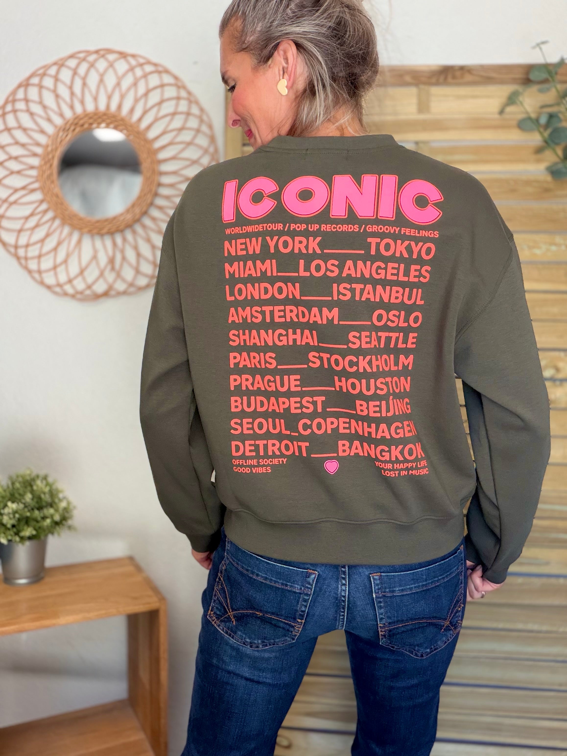 Sweat ICONIC ultra doux OMBLINE - Kaki