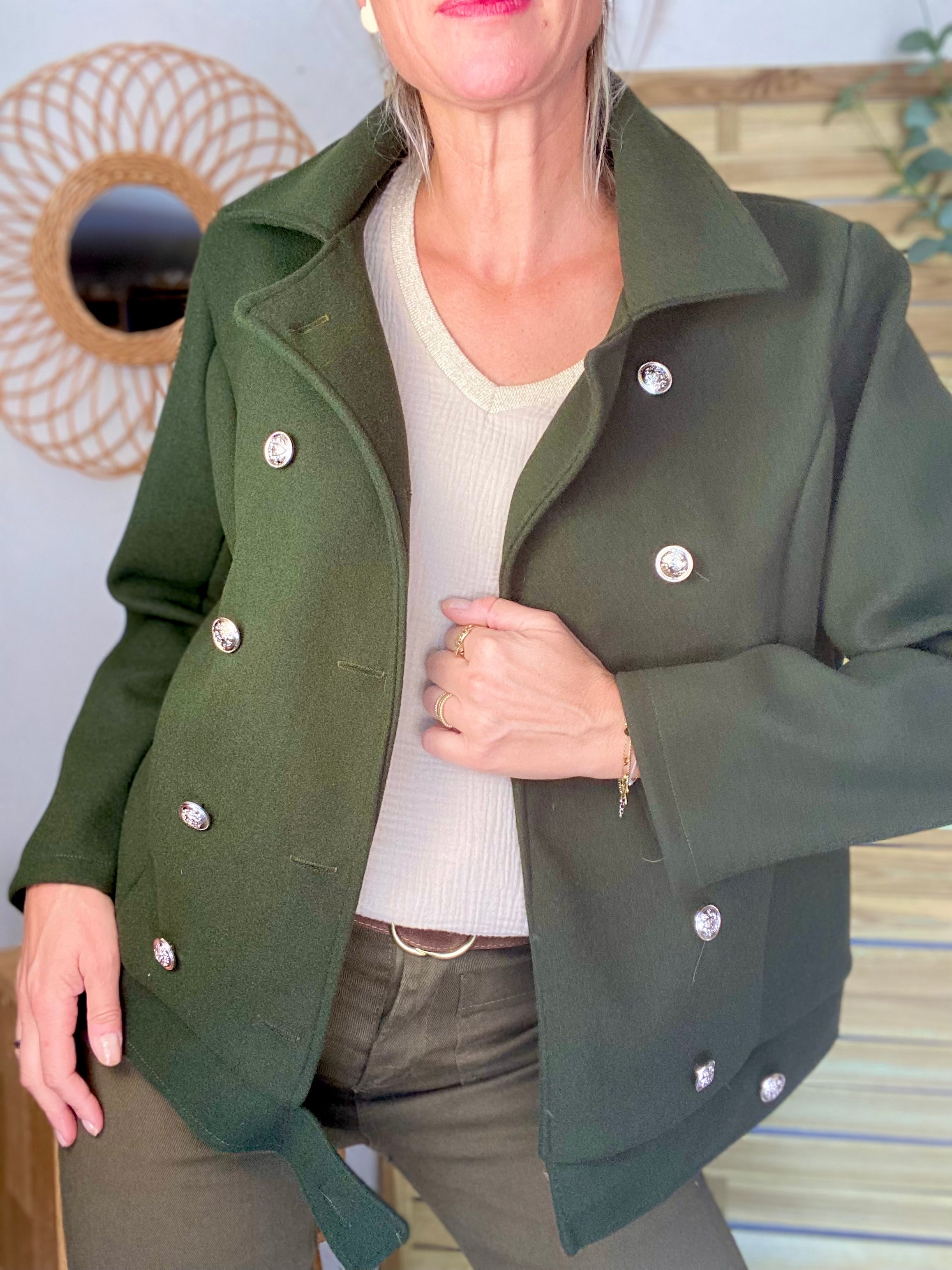 Veste caban légère JACK - Kaki foncé