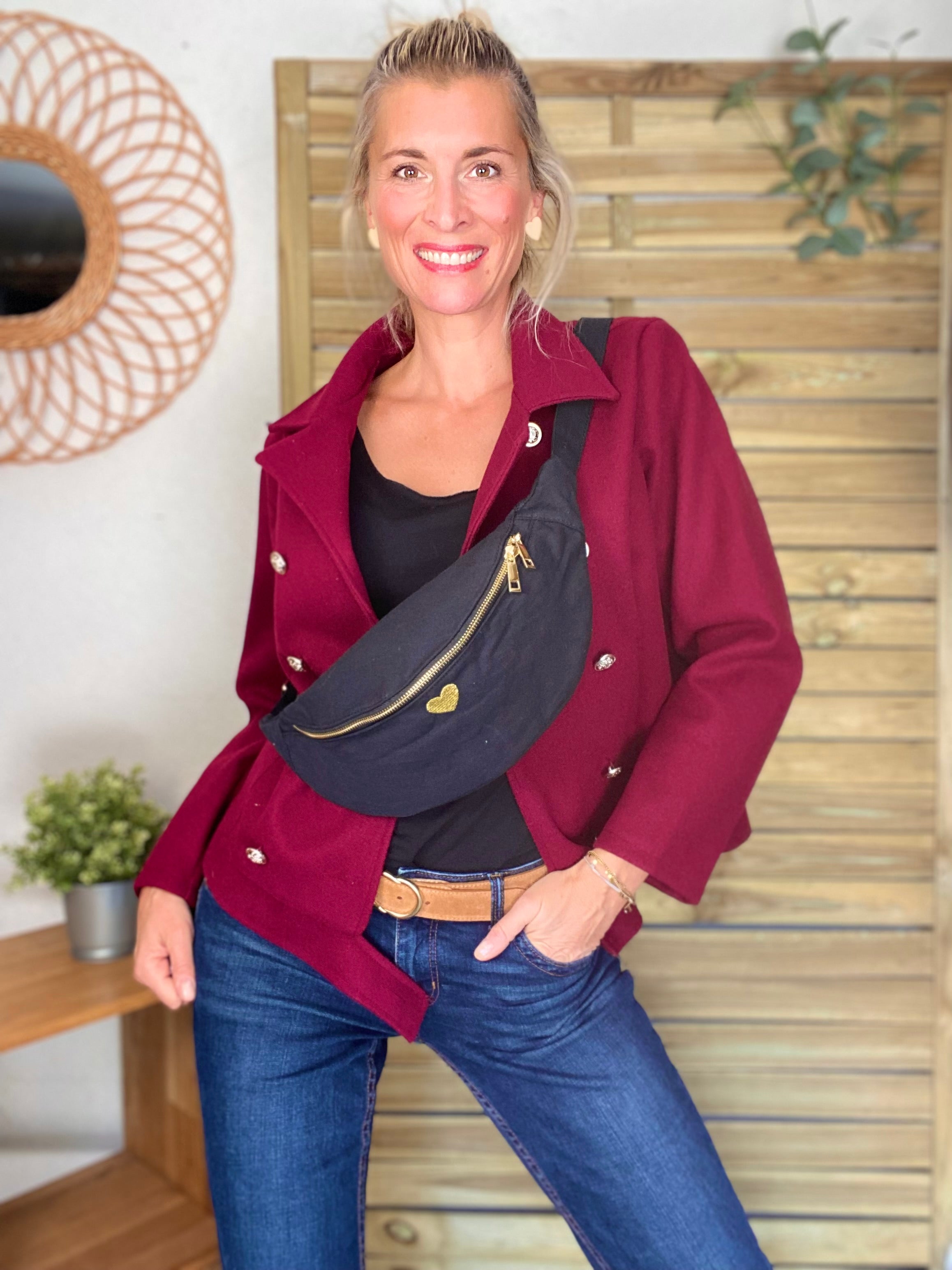 Veste caban légère JACK - Bordeaux rosé