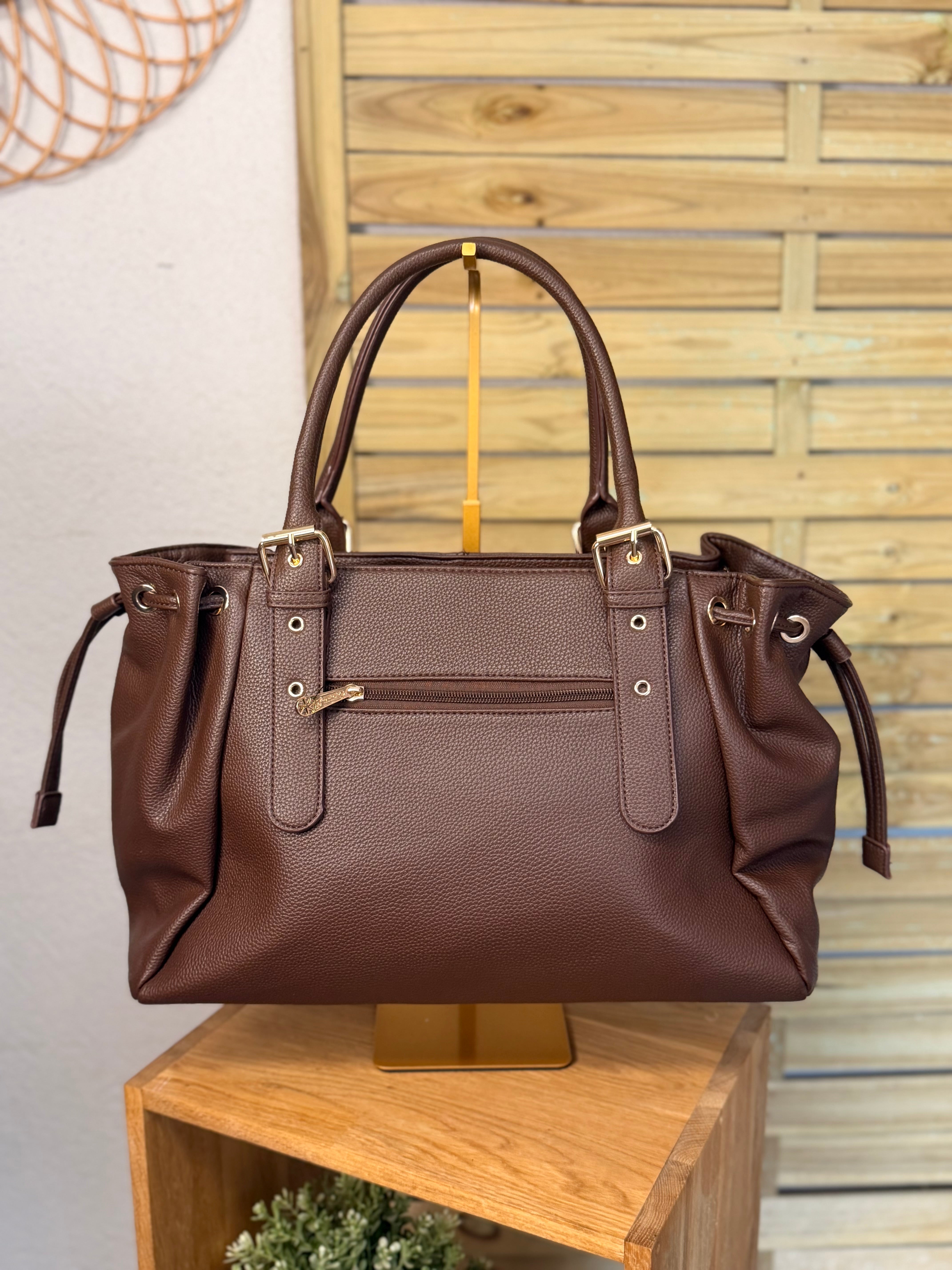 Sac cabas XL simili cuir CLÉA Café