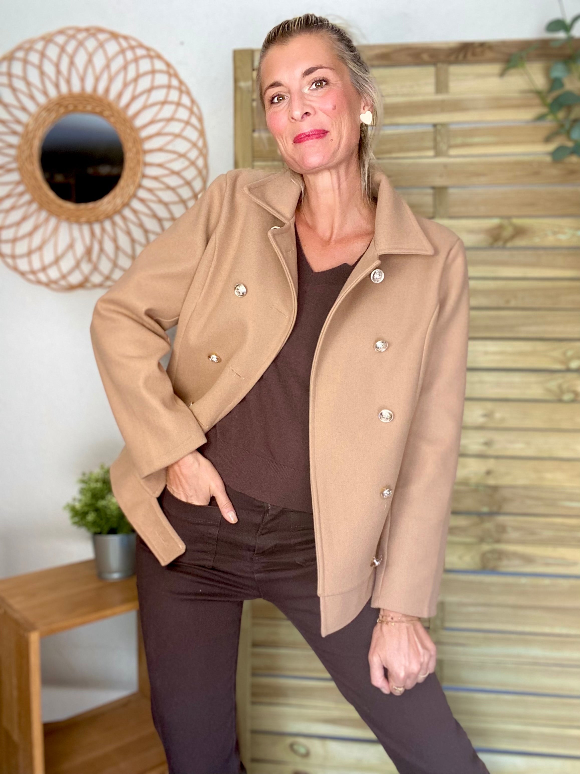 Veste caban légère JACK - Camel clair