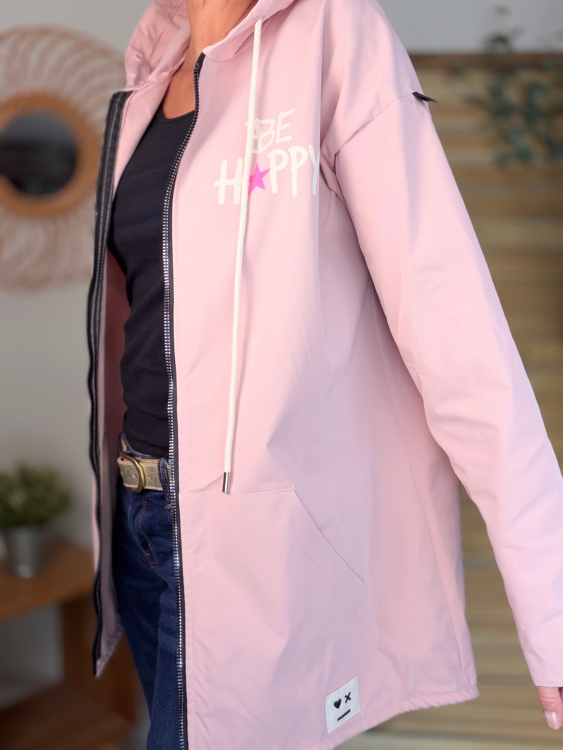 Veste Coupe vent long LESLIE - Rose clair