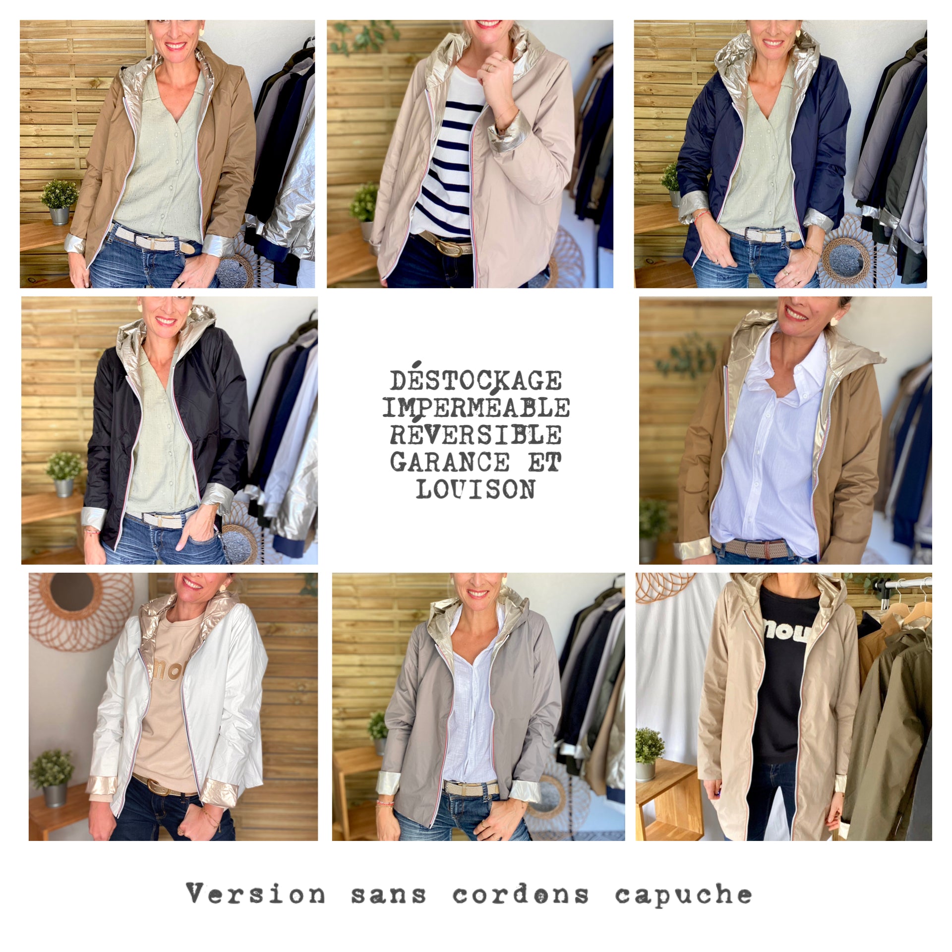 DÉSTOCKAGE sur ancienne version Imperméables GARANCE et LOUISON