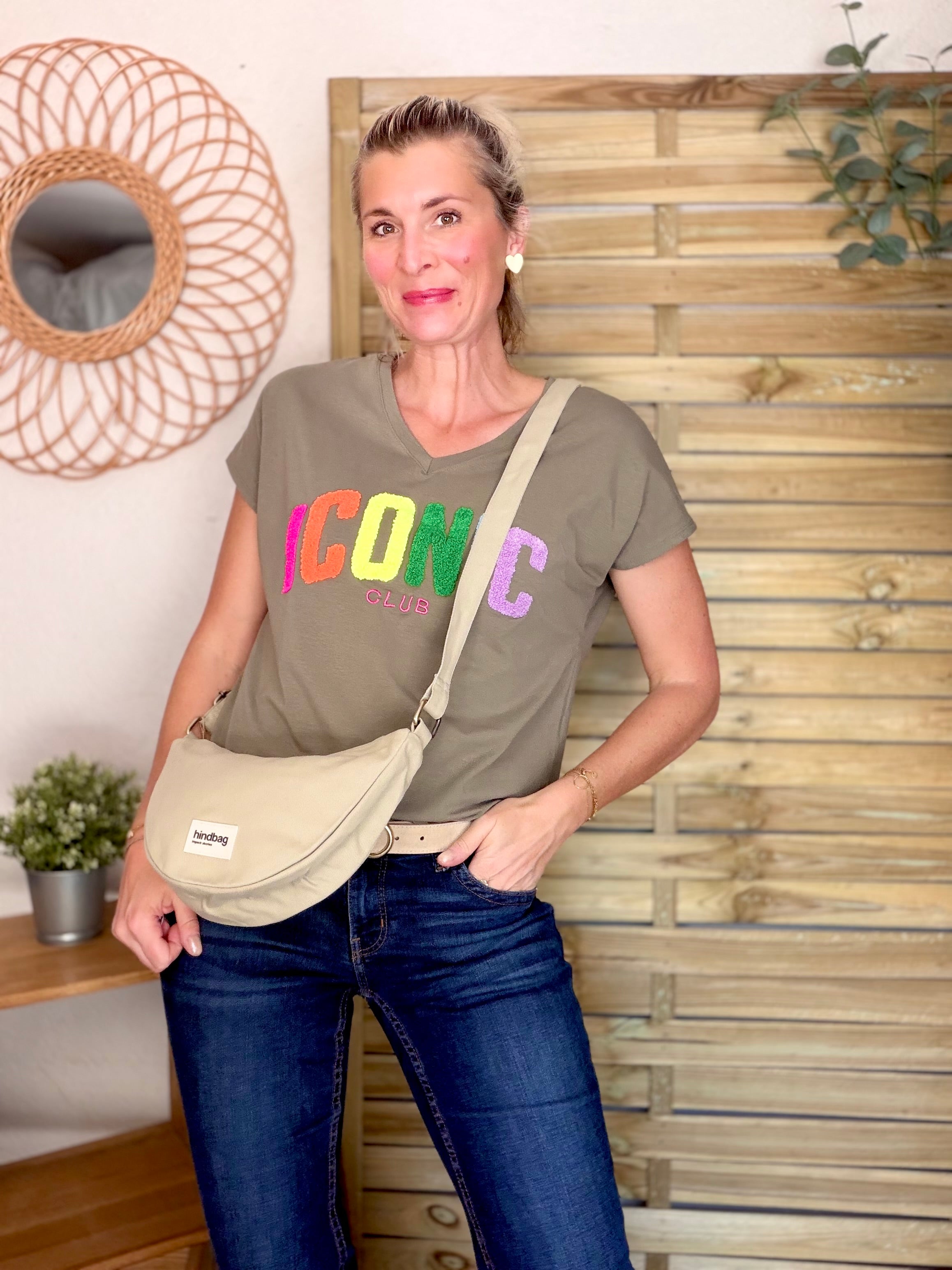 HINDBAG ANDRÉA - Sac banane demi-lune Jute