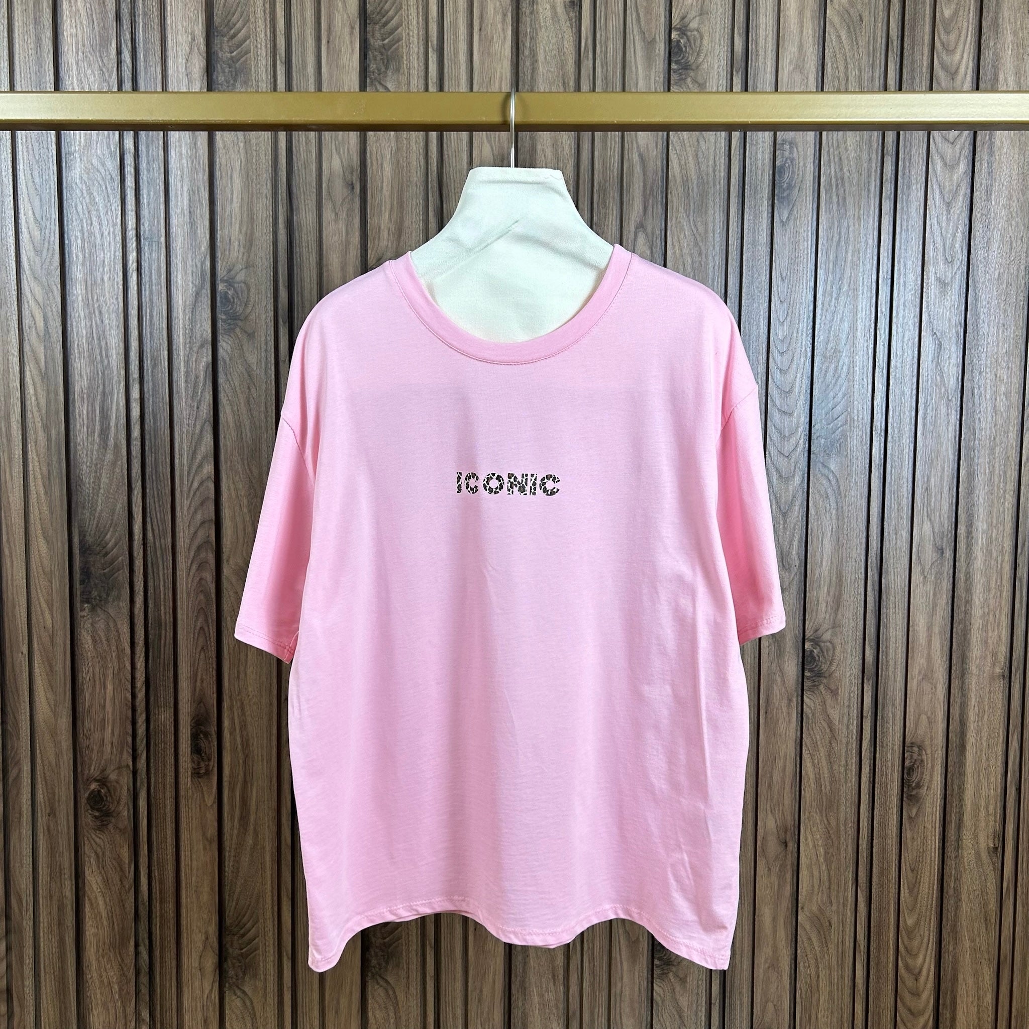 Tee shirt ICONIC Léo LÉONA Rose