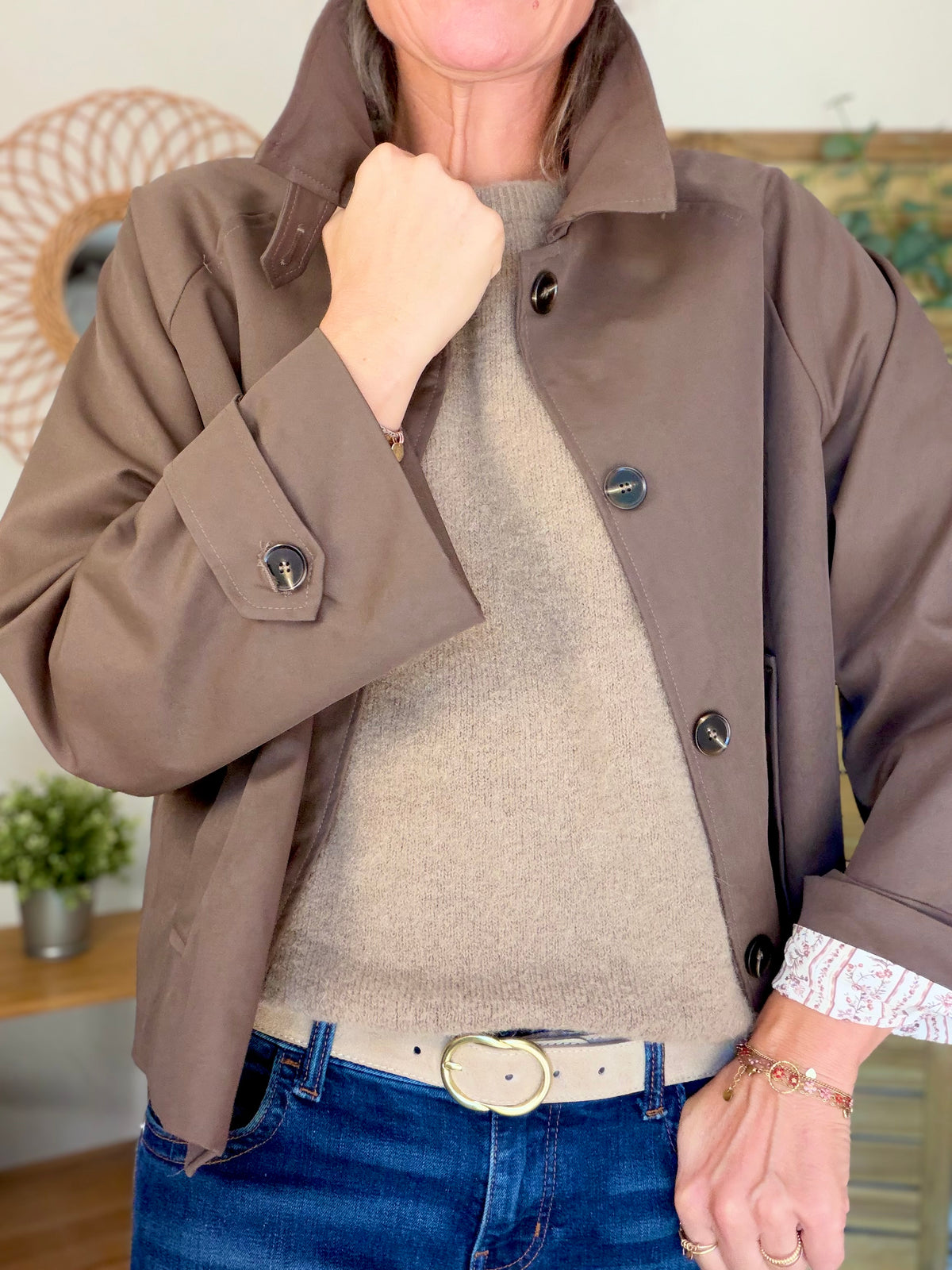 Veste Trench avec Liberty - MADELEINE Chocolat