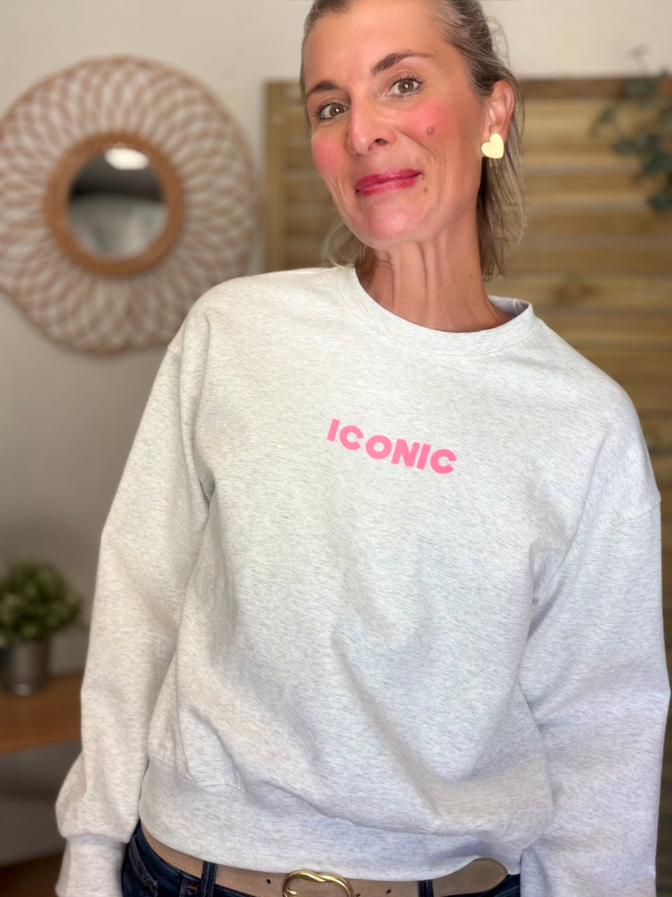 Sweat ICONIC ultra doux OMBLINE - Gris